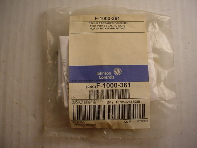 JOHNSON CONTROLS 1/4" Sealing Caps F-1000-361 - BULK PACK OF 10