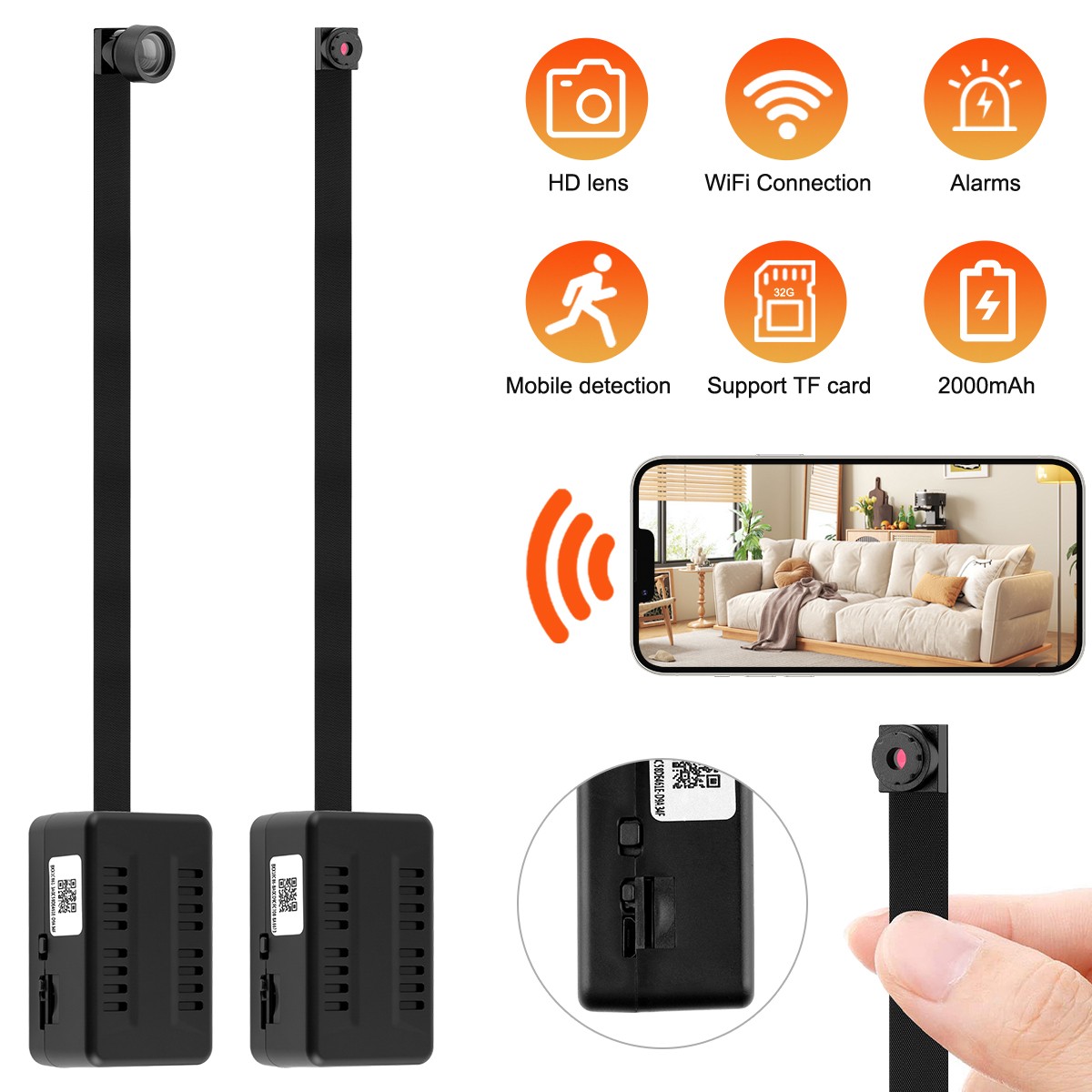 1080P Smart Mini HD Wireless WiFi Camera Motion Cam w/ Battery Home Security US