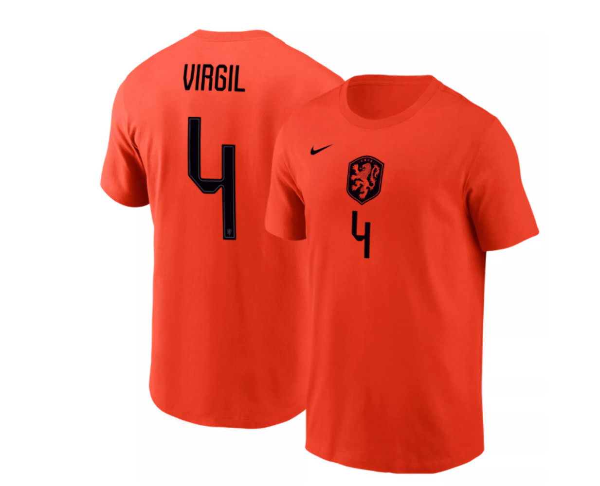 Nike Virgil Van Dijk Netherlands WC World Cup 2026 Hero Shirt - Orange