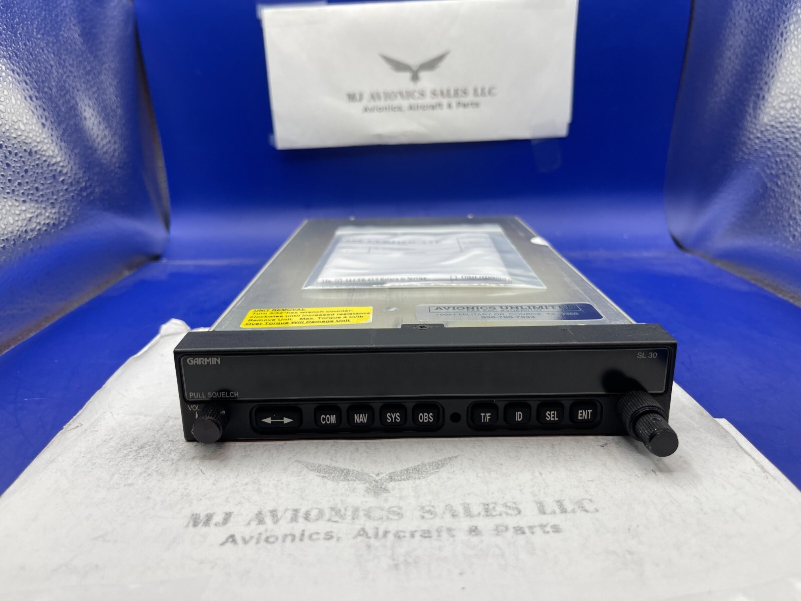 Garmin SL30 VHF NAV/COMM RADIO P/N 430-6040-203 WITH FAA FORM 8130-3