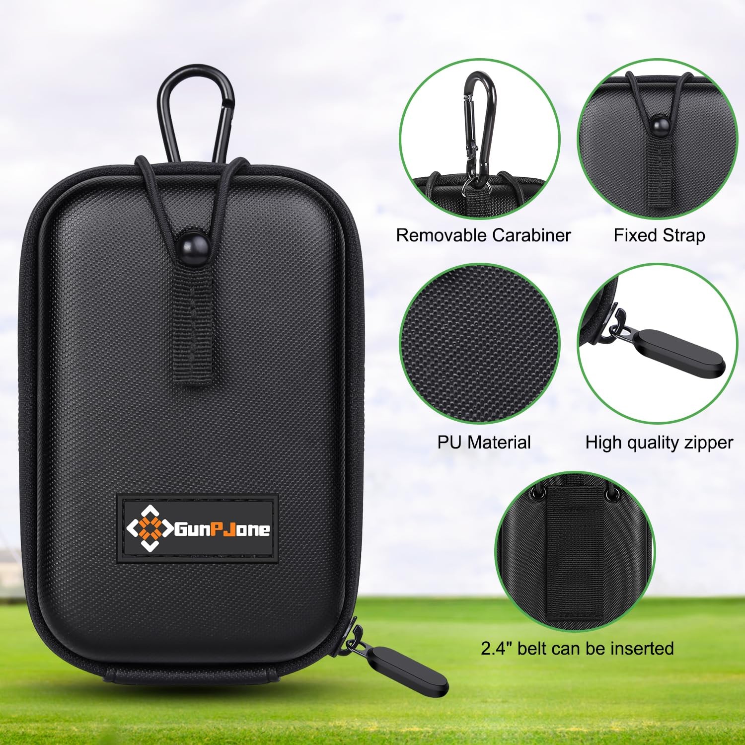 GUNPJONE Golf Rangefinder Case, Hard Shell Case Compatible Black