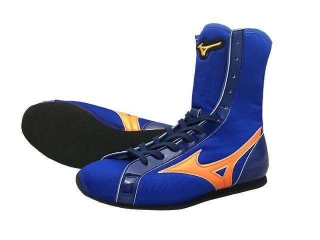 [Made to order] MIZUNO Long Boxing Shoes Blue/Orange Spectra Made in JPN w/ Bag