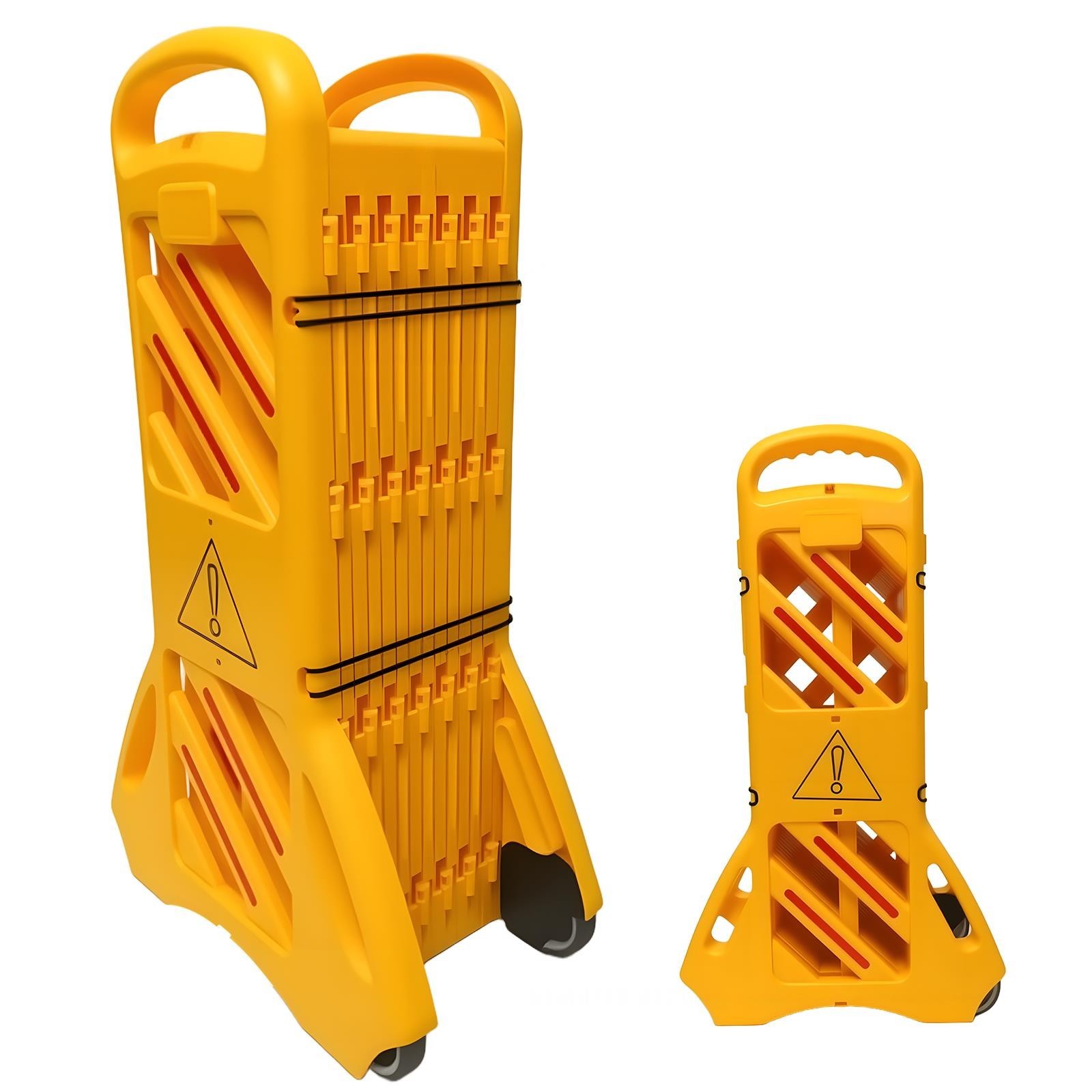13 ft Folding Portable Plastic Barriers Expandable Traffic Barricade Fence