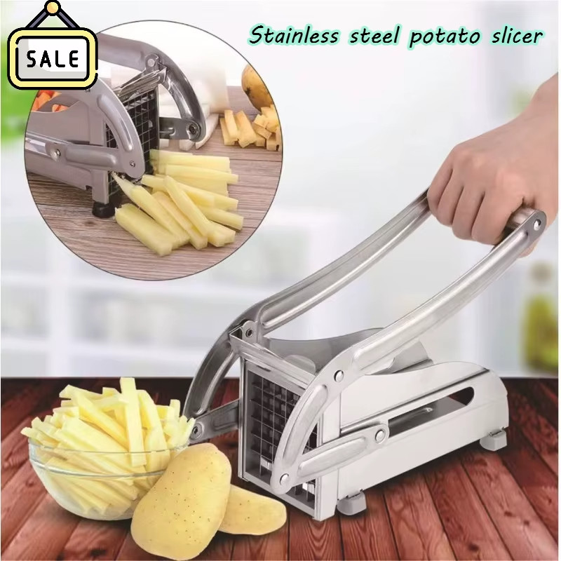 Heavy Duty Stainless Steel French Fry Cutter with Suction Feet for Potatoes