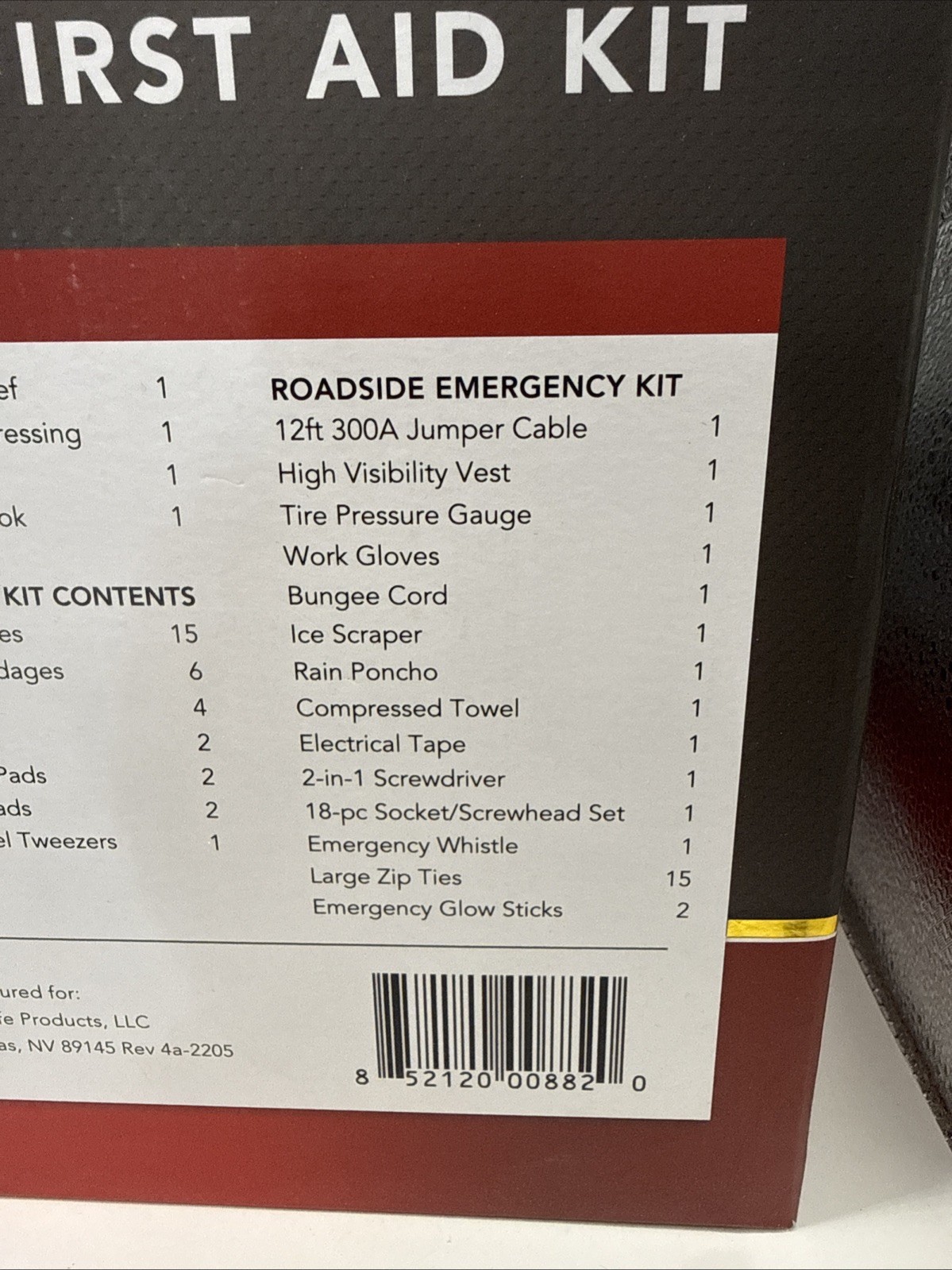 Ultimate Roadside Emergency Kit And First Aid 348 Piece Kit Hard Case Swiss Safe