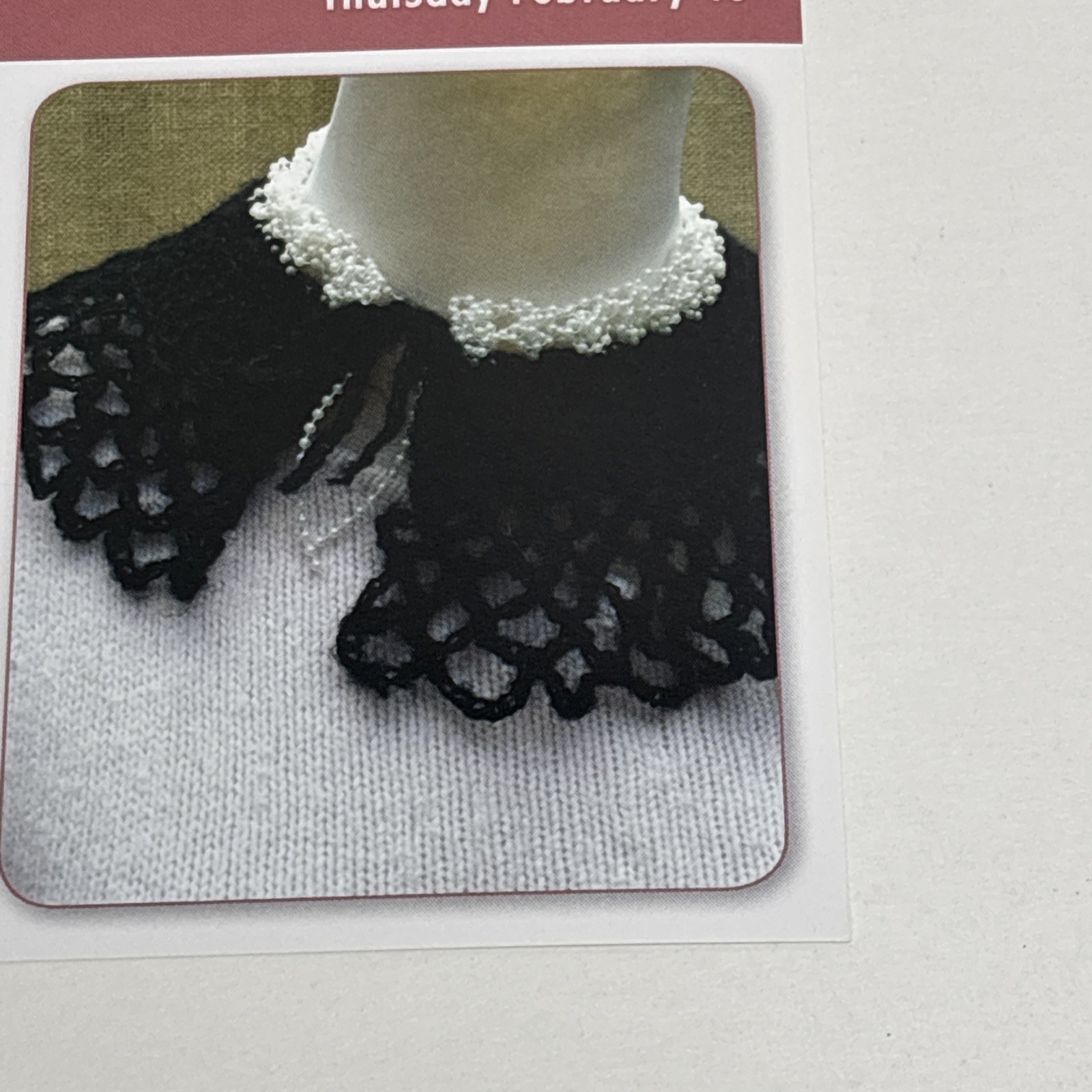 Beaded Collar Crochet Pattern Cards Pages