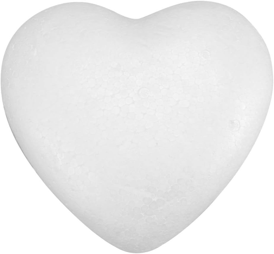 9 Inch Craft Foam Hearts Shaped Polystyrene White DIY Ornaments Wedding Decor