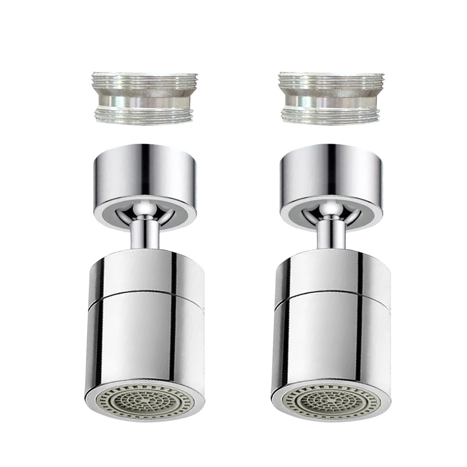 2 Pcs Faucet Aerator, 360° Swivel Kitchen Sink Faucet Aerator, Big Angle Twis...