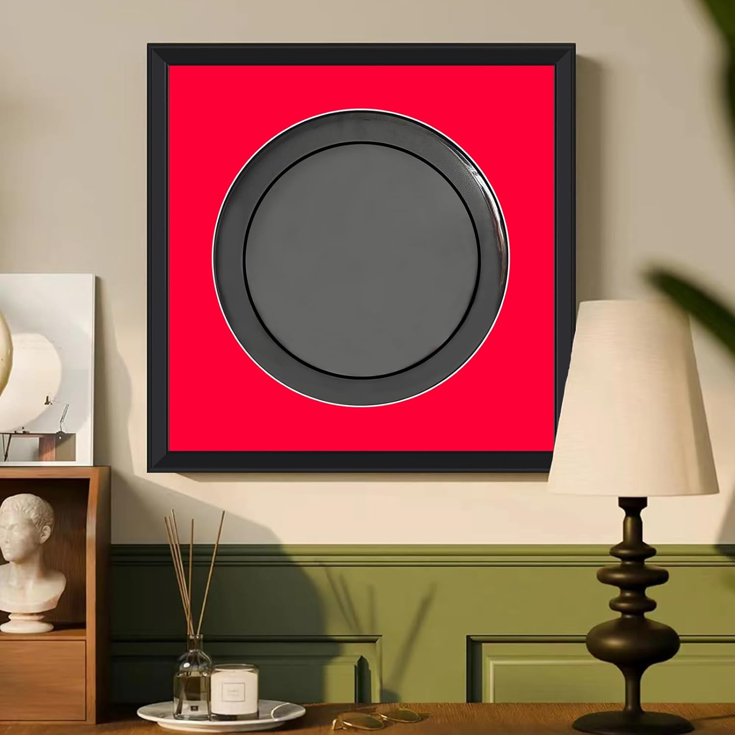 14" Drum Head Shadow Box Display Case - UV Resistant Wall Mount Frame