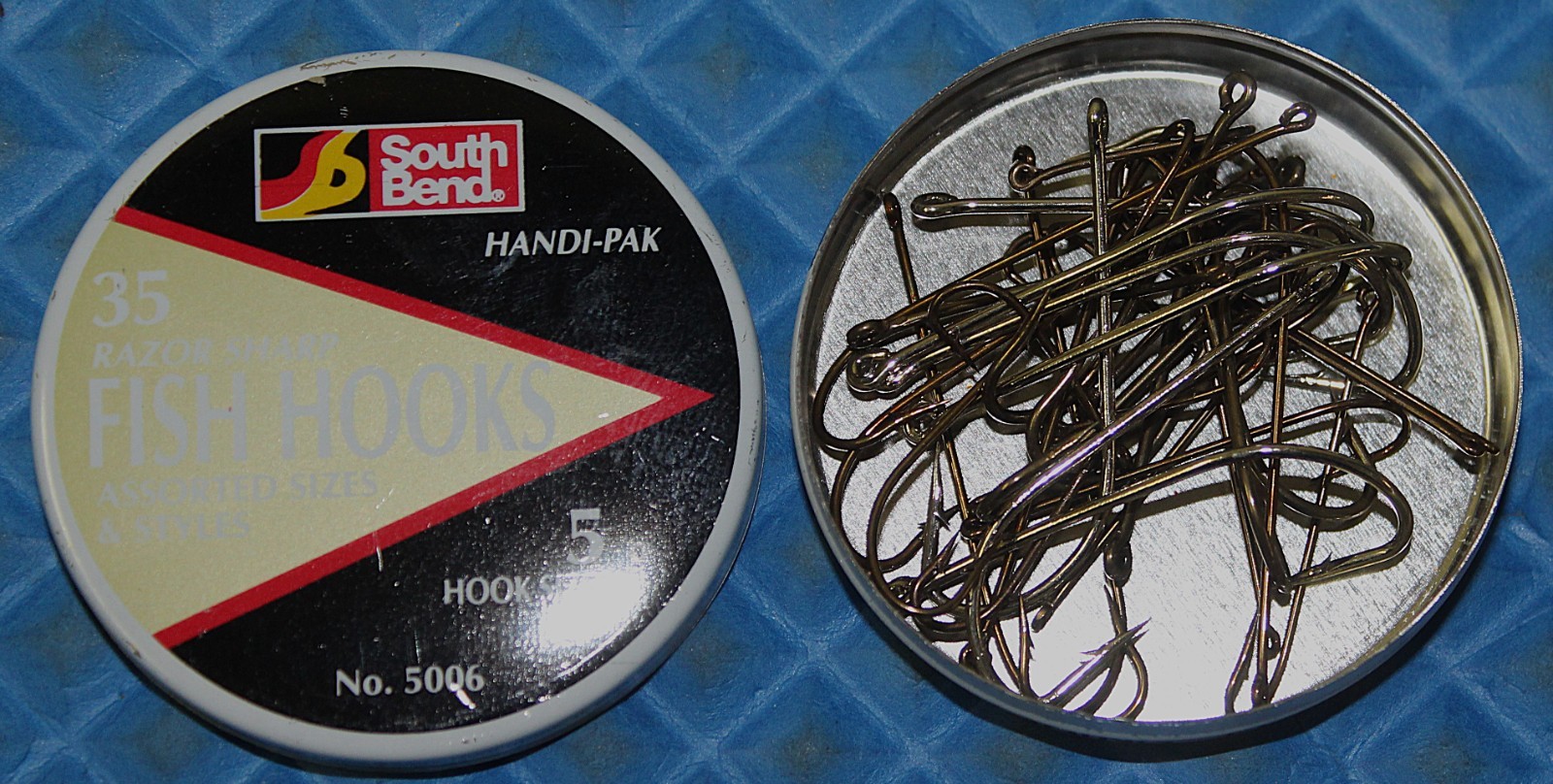 South Bend Razor Sharp Fish Hook Assorted Sizes And Styles Handi-Pak 35ct 5006