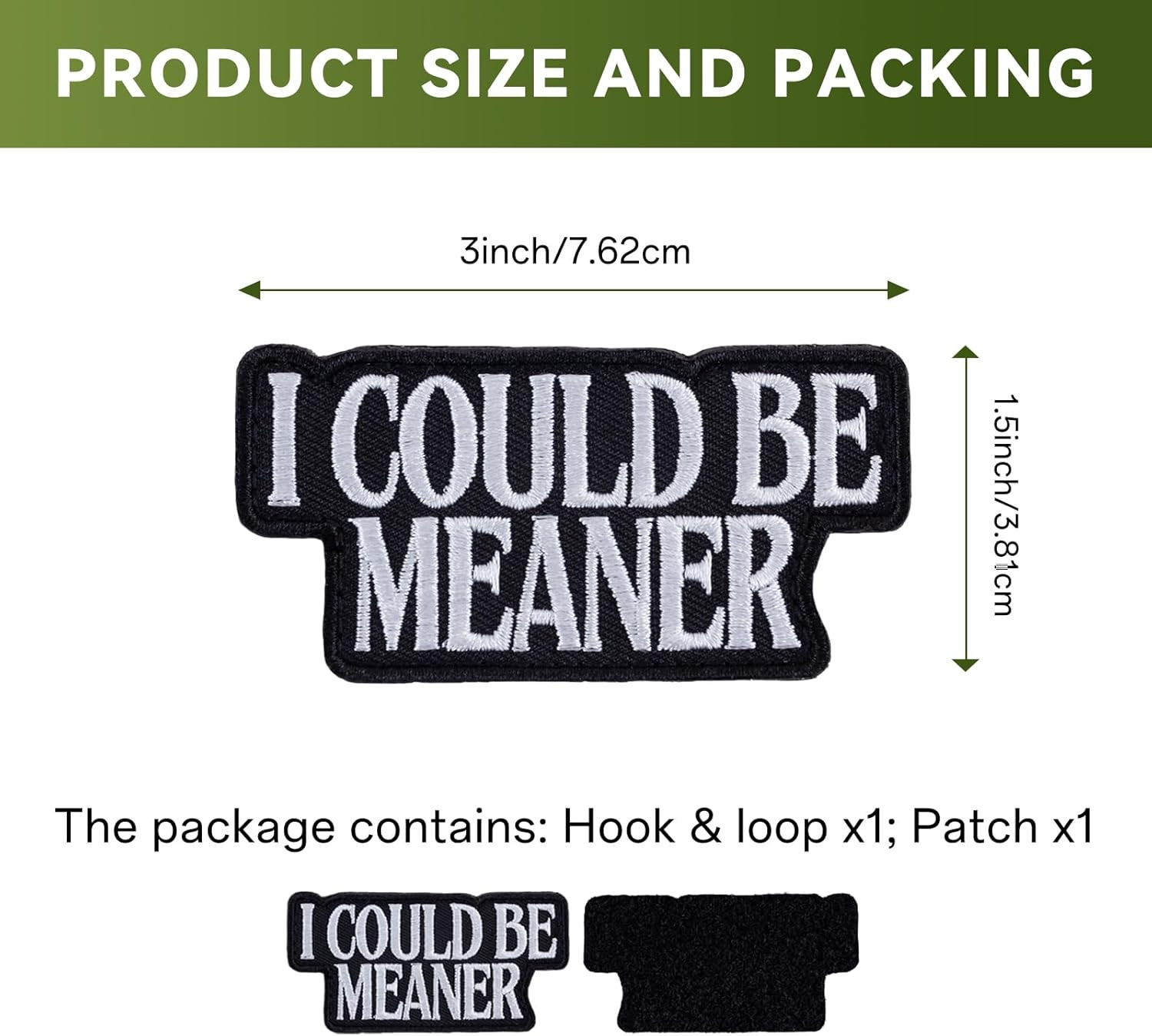 Funny Morale Patch Hook and Loop Patches Tactical Patch Embroidered Patches for