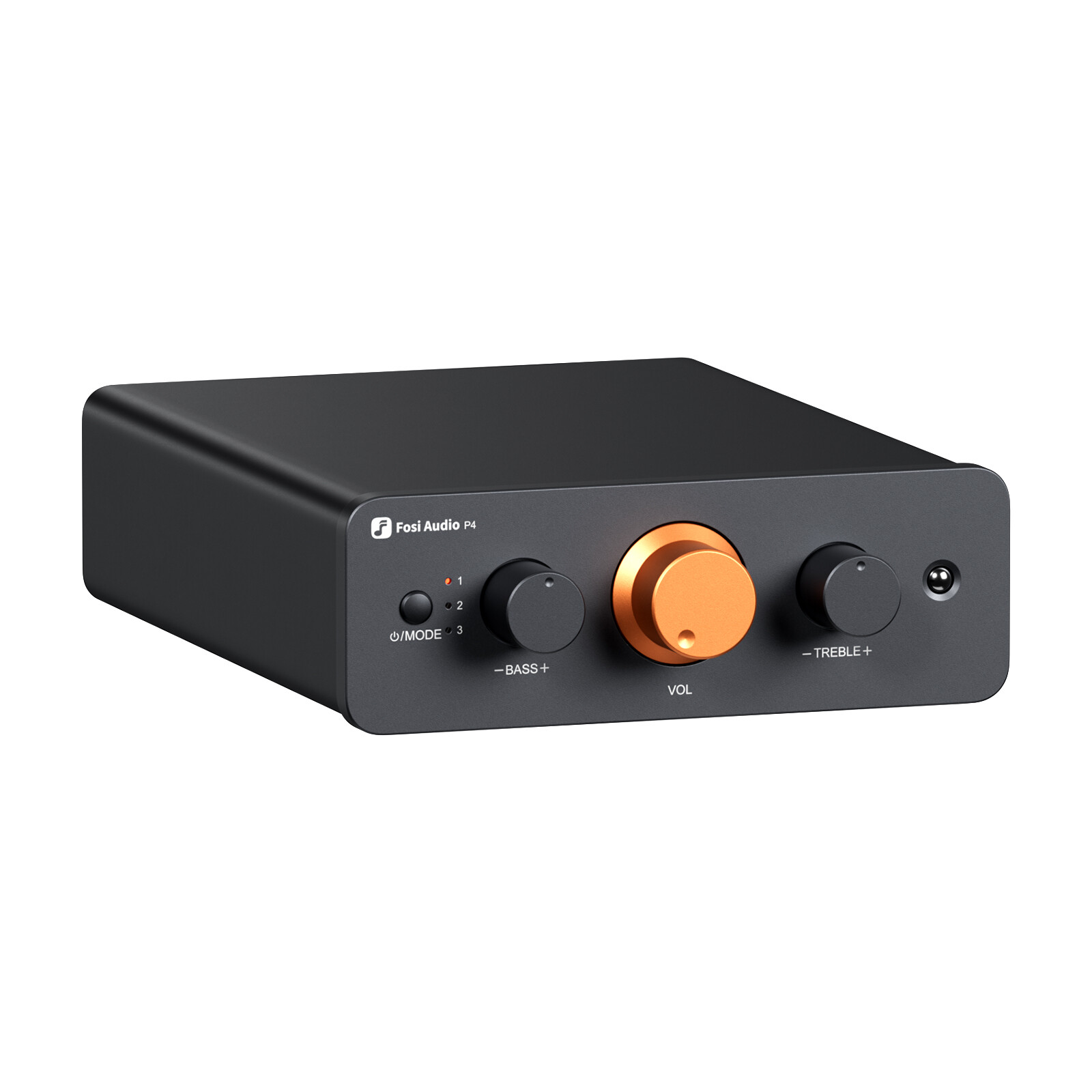 Fosi Audio P4 Mini Preamplifier 3 Inputs Gain Bass&Treble Control (Refurbished)