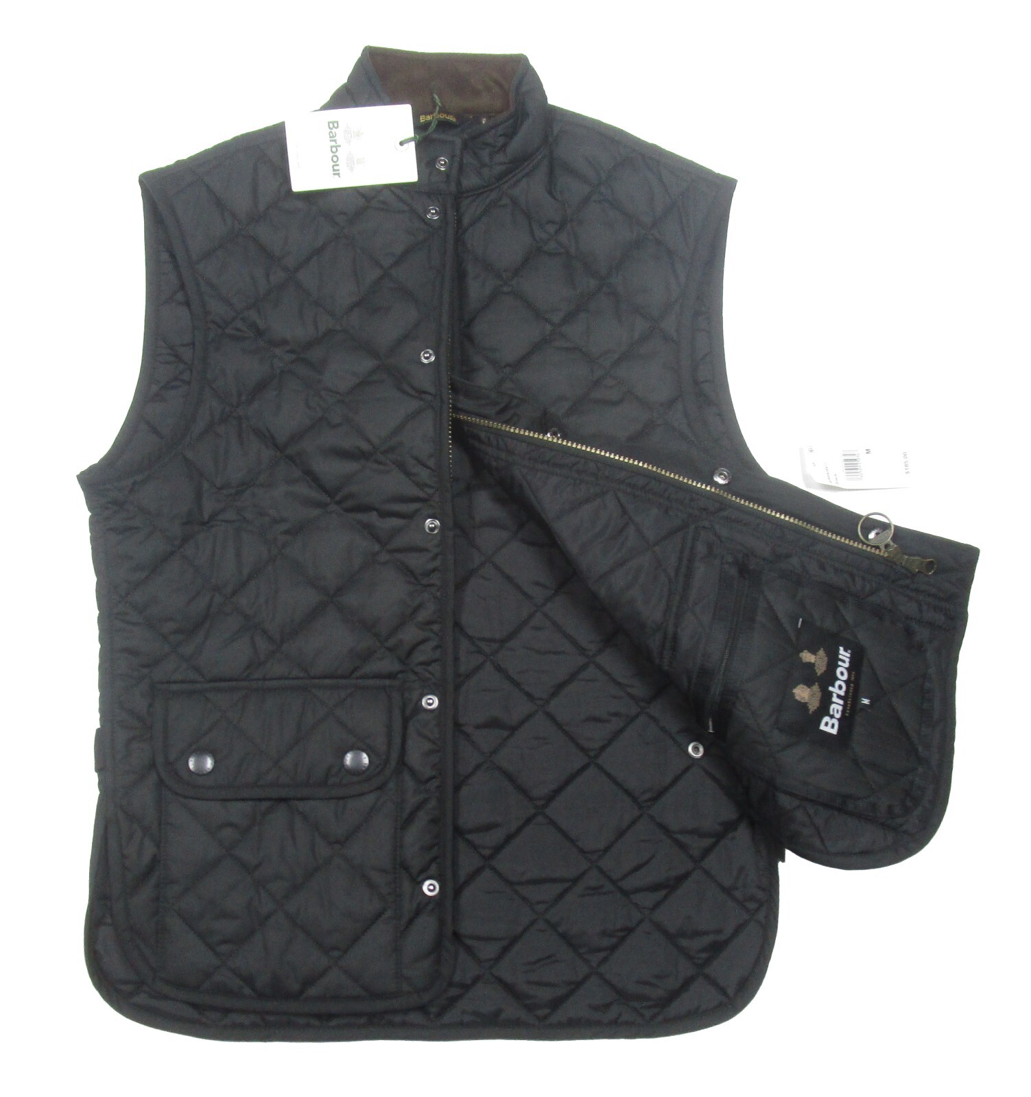 Barbour Men's Black Lowerdale Quilted Gilet Full Zip Vest