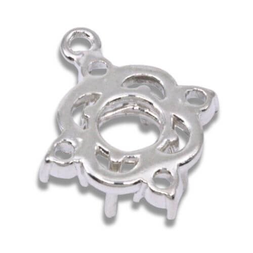 Round Accented Milgrain Pre-notched Dangle Mounting