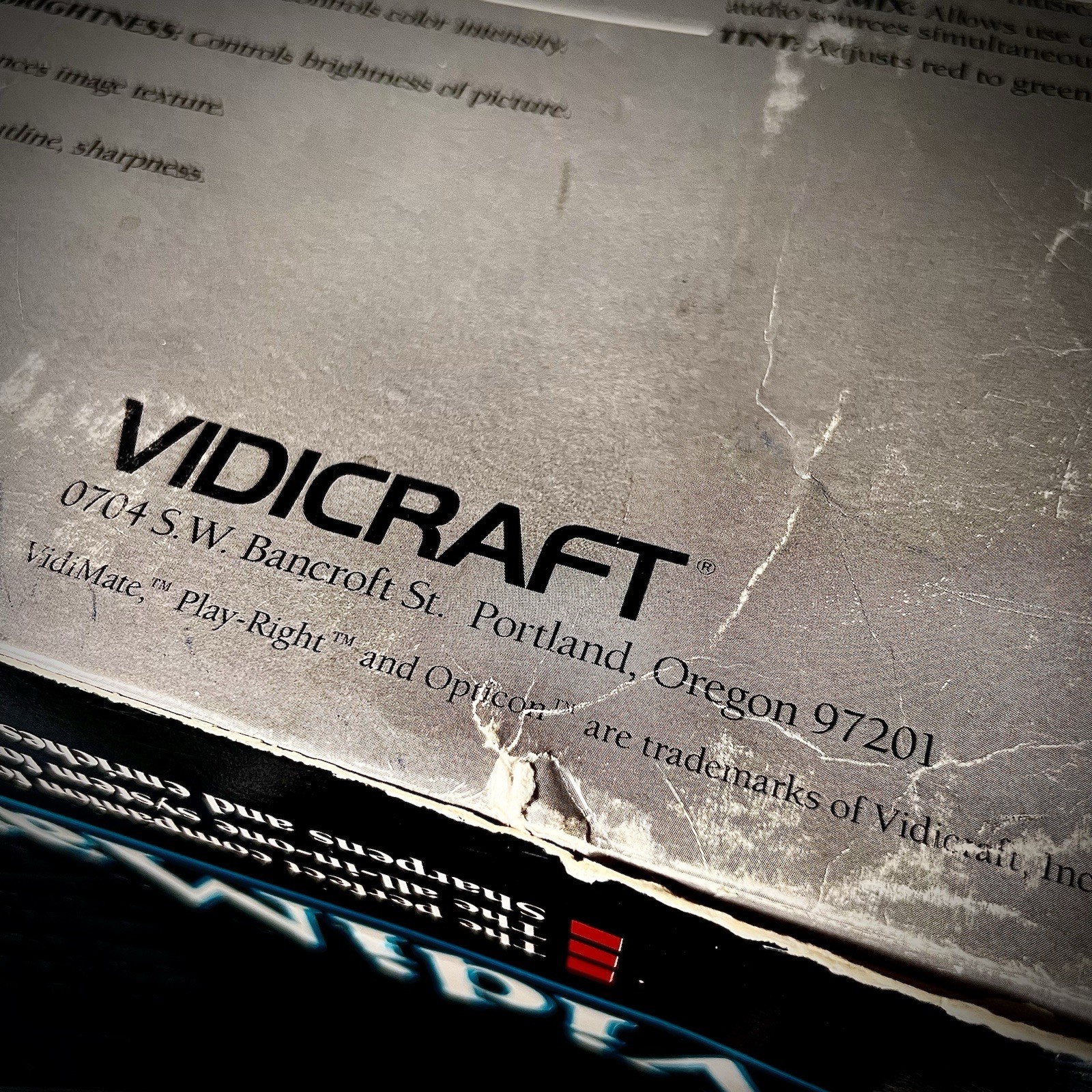 VIDICRAFT VidiMate Digital Stabilizer Opticon Processing July 1988 VDM-100