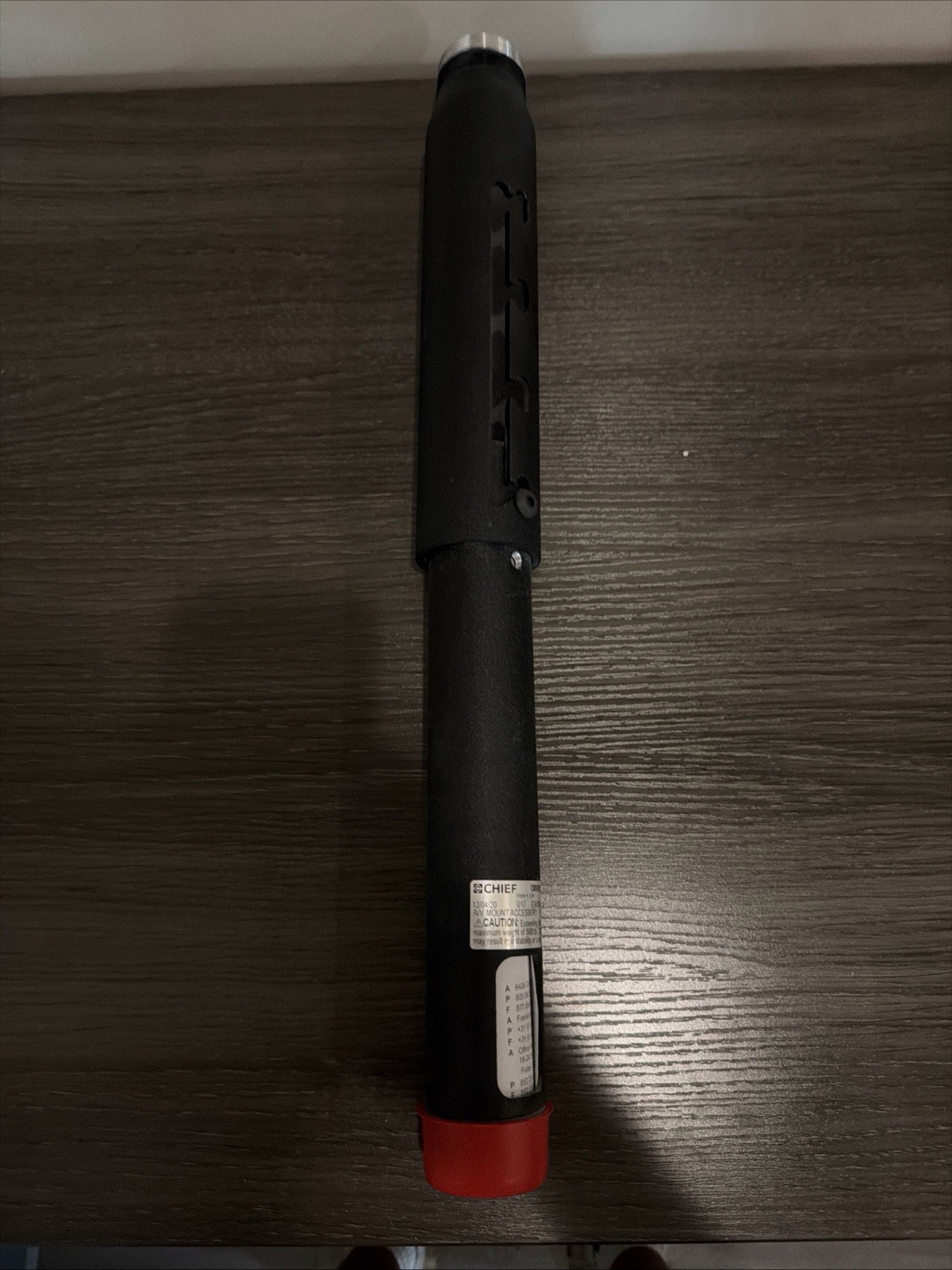 Chief CMS012018 12-18" Adjustable Extension Column Pole Black