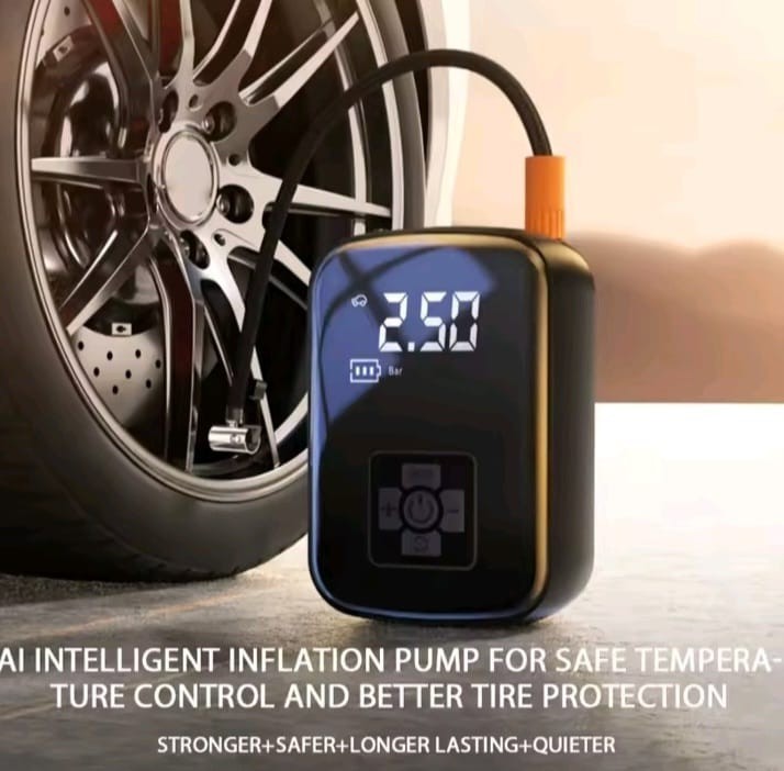 Uk Portable Tyre Inflator Air Compressor Digital Cordless Air Pump Car Bike