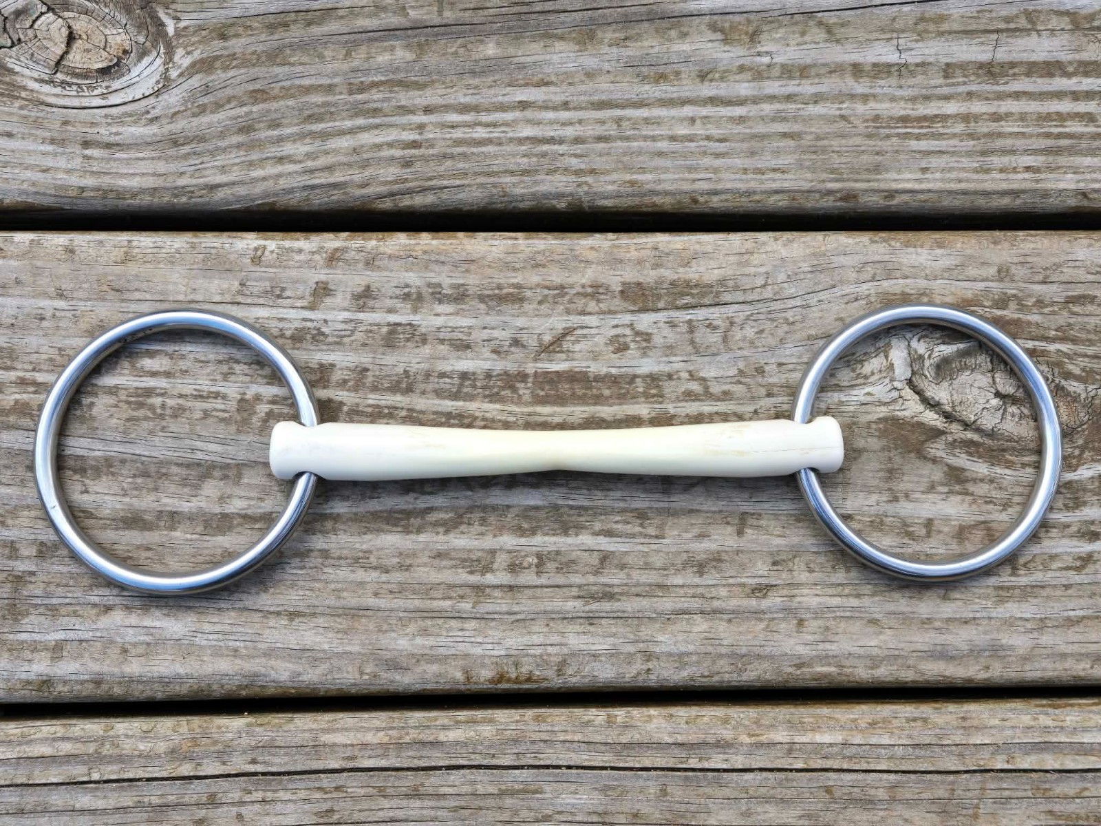 Herm Sprenger Duo 16mm Mullen Mouth Loose Ring Snaffle Bit - Approx 5-1/4" - EUC