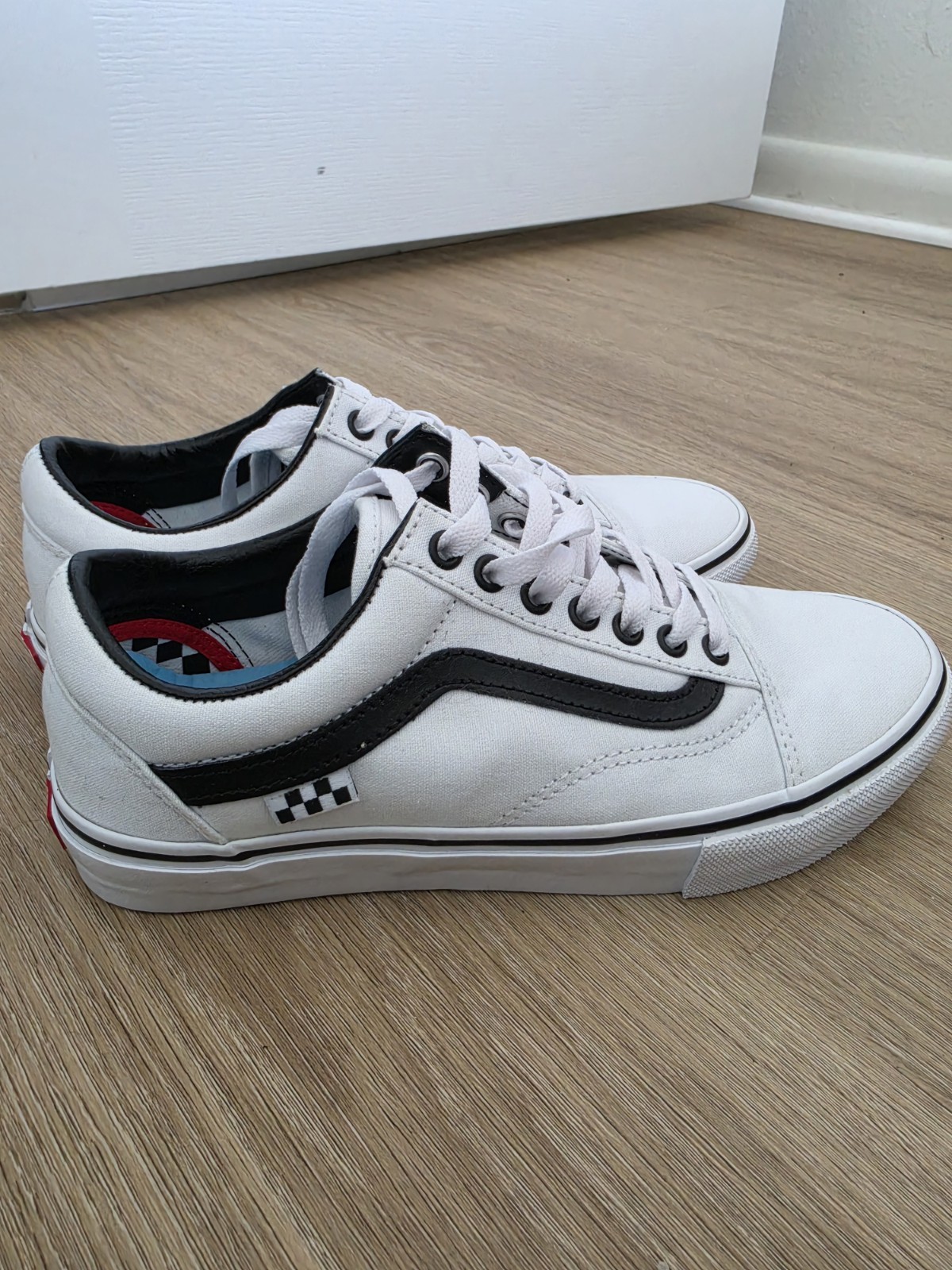 Vans White Skateboarding Shoes Men's US Size 5 Medium Width Off The Wall