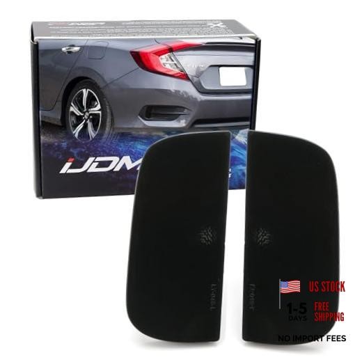 Rear Bumper Reflector Lenses Compatible With 2016-21 Honda Civic Smoked Lens