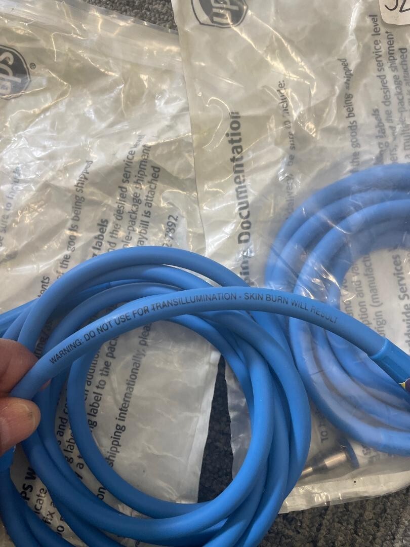 Lot of 2 Pilling Blue Fiber Optic Light Cord P358PR @ B6