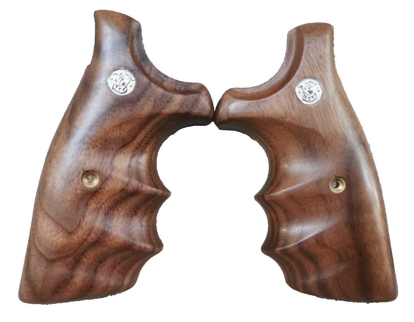 CUSTOM S&W COMBAT GRIPS FIT N FRAME SQUARE BUTT M27 BEAUTIFUL FANCY WALNUT # 8