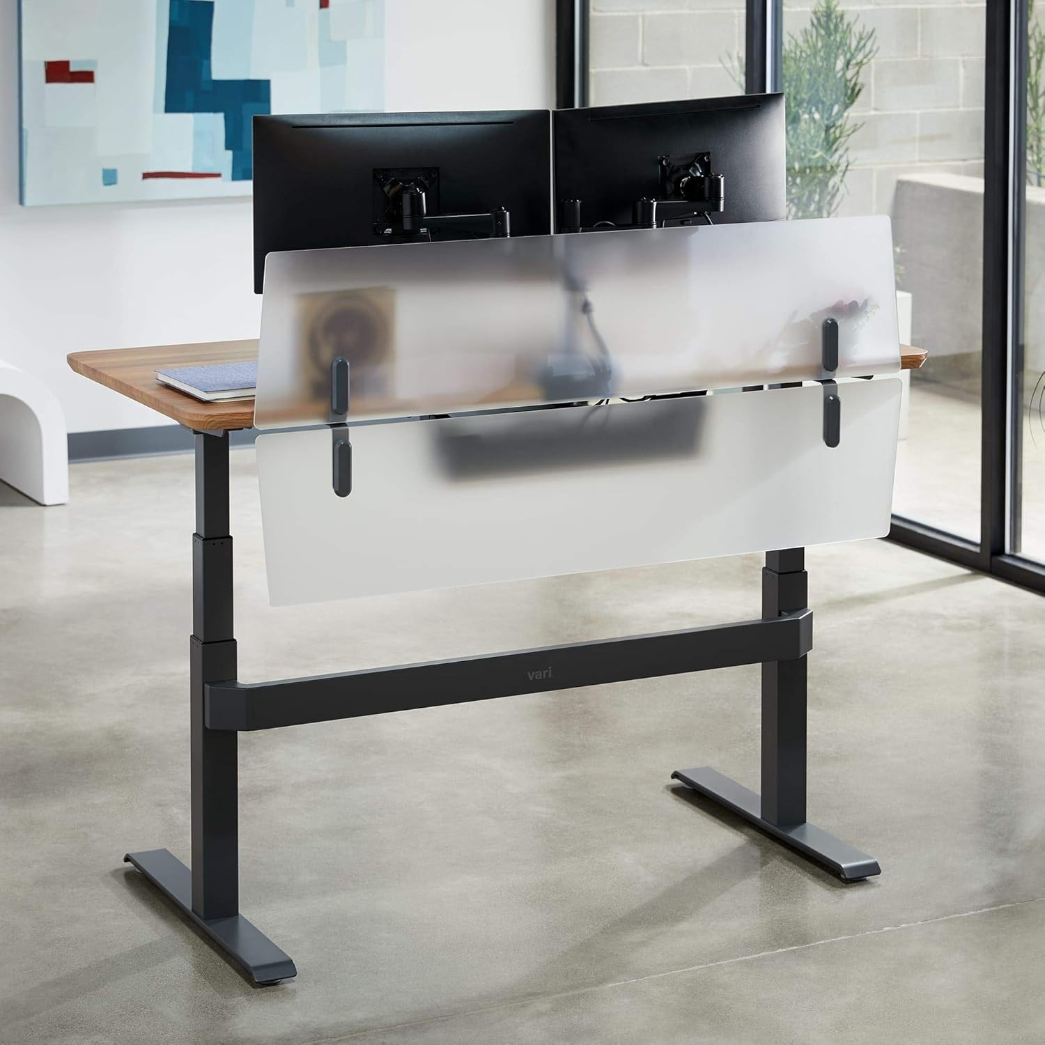 Vari Acrylic Modesty Panel 60 - Privacy Divider for Above or Below Desktop