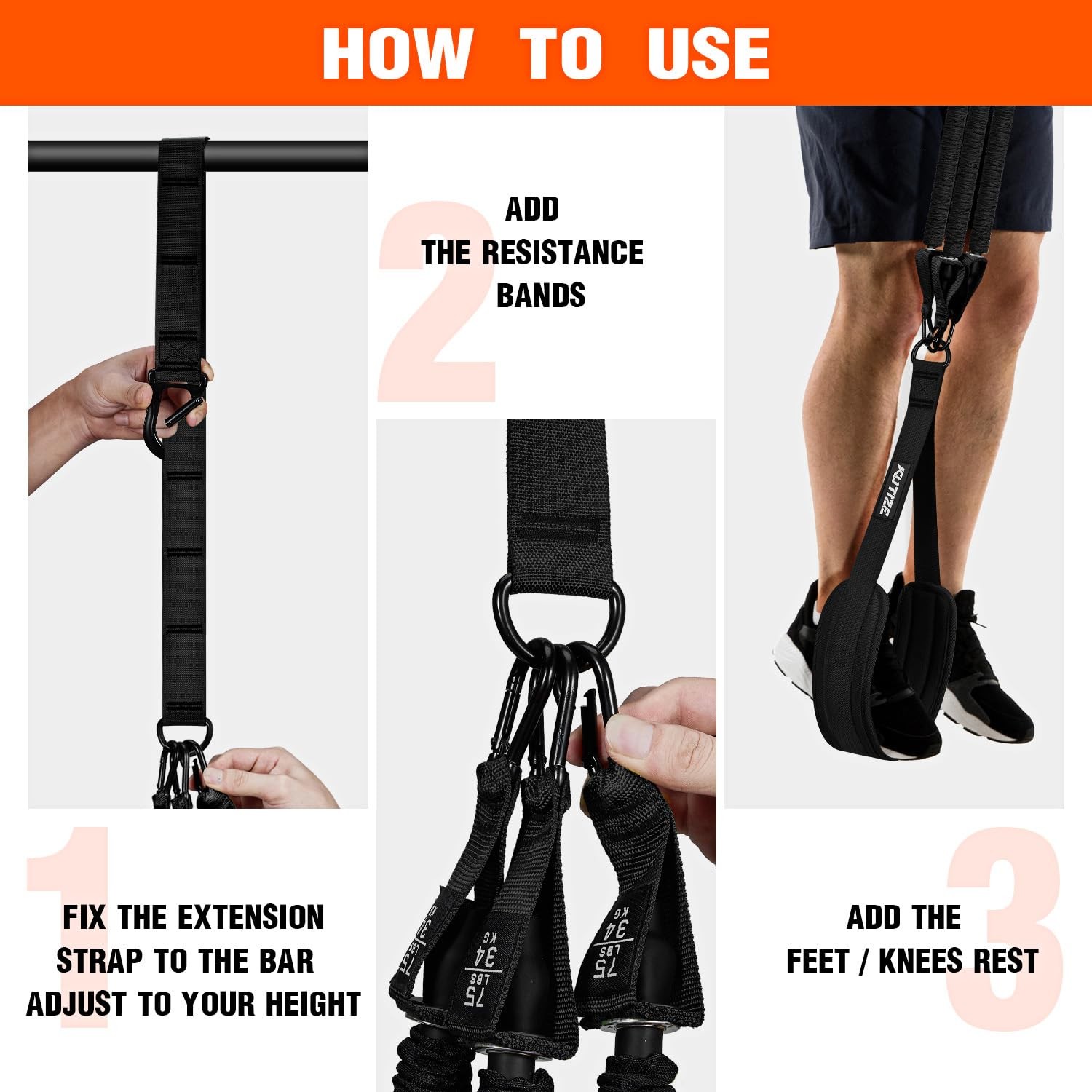 Pull Up Assistance Bands,Resistance Bands,Adjustable and Replaceable Pull Up ...
