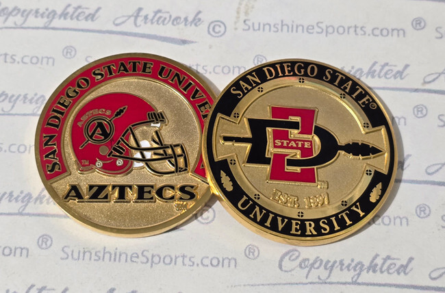 San Diego State Football Challenge Coin, SDSU challenge coin, NEW 1.5inch