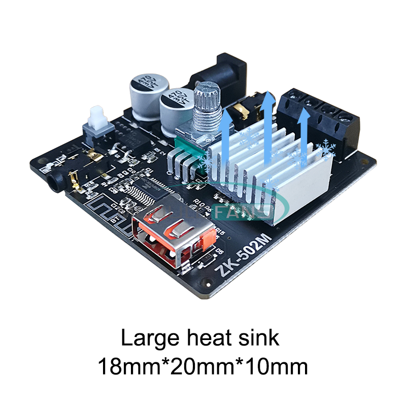 Bluetooth 5.0 Digital Audio Power Amplifier board 50W 100W*2 Stereo AMP Module