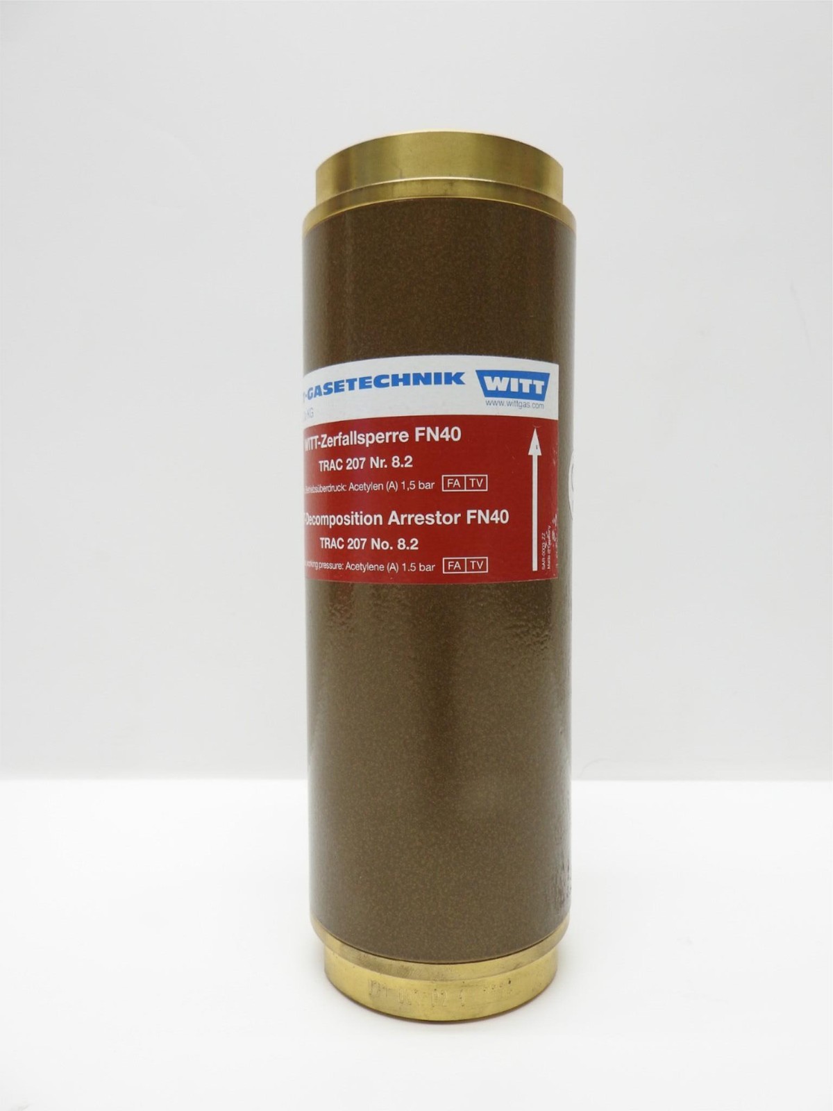 WITT Gasetechnik FN40 Flashback Arrestor – Acetylene / Industrial Gas