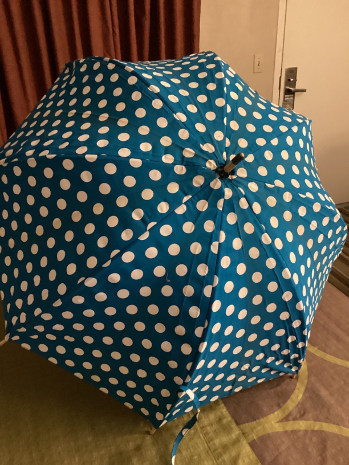 Just Richard Umbrella Blue White Polka Dot Umbrella Some Flaws