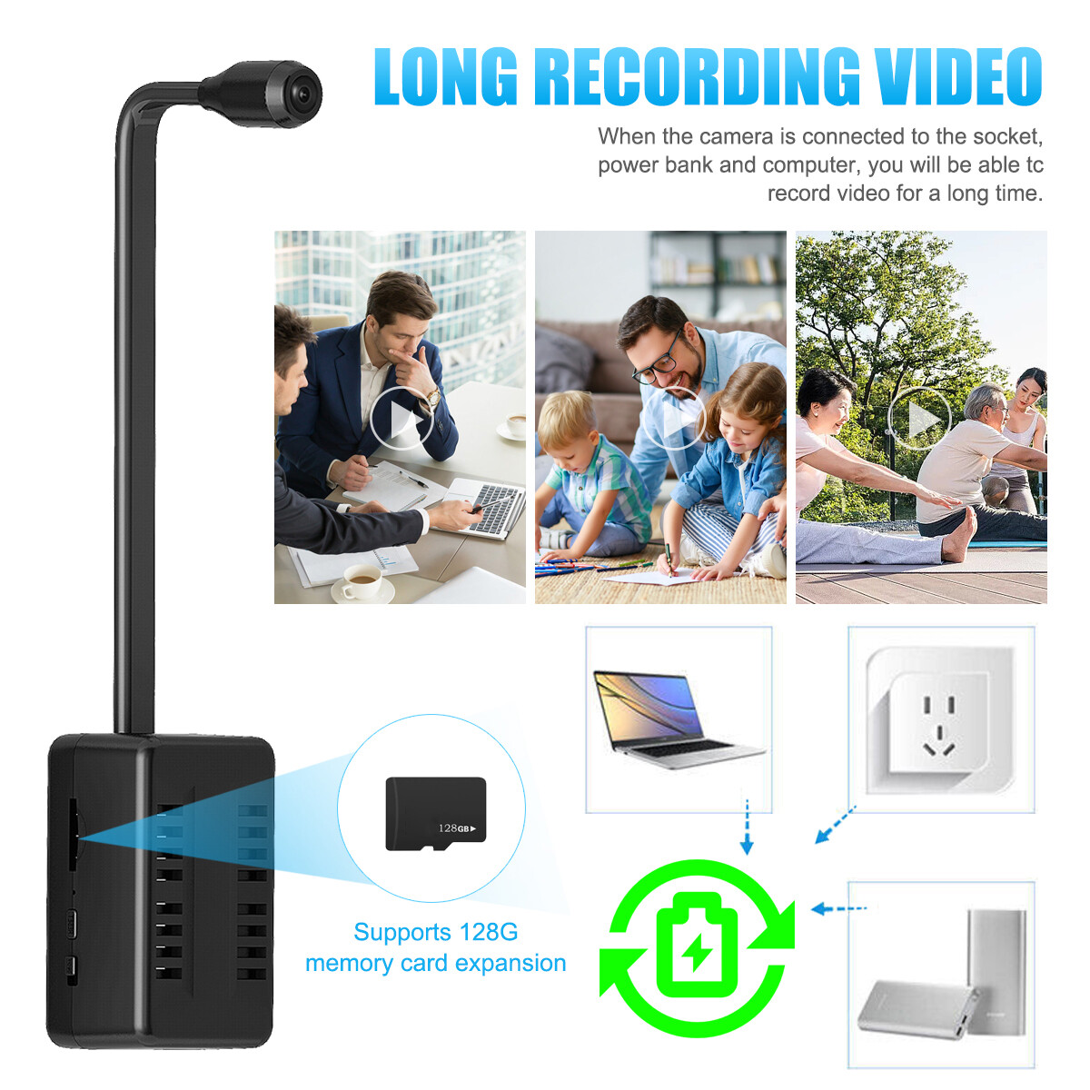 Mini HD1080P WIFI Hidden Nanny Spy DIY Camera Pinhole DVR Wireless Motion Sensor