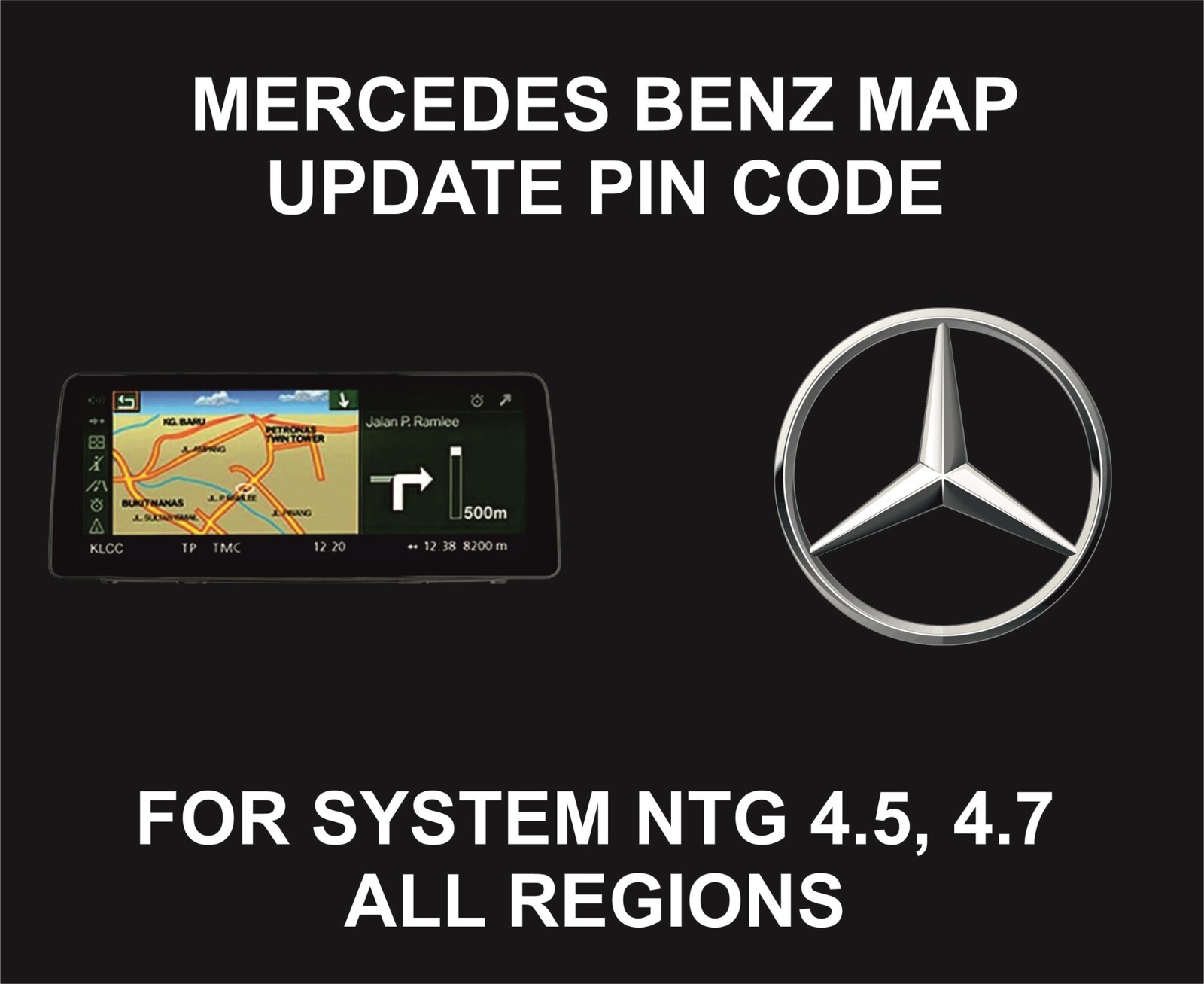 Mercedes Navigation Map Update, For System NTG 4.5, 4.7, All Regions