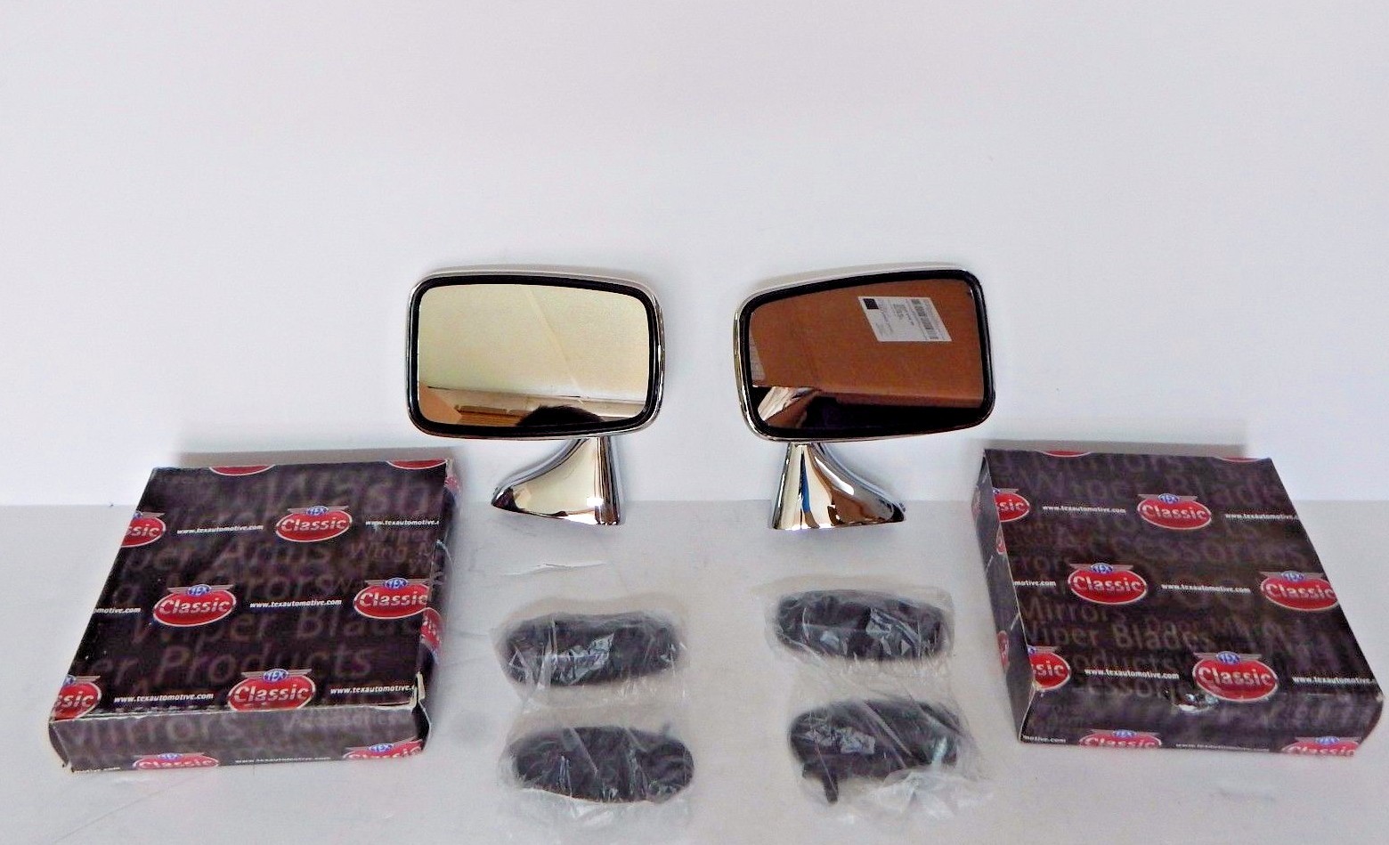 New Pair of Side Mirrors Reproduction of Original Mirror MGB 1974-80 Made UK Tex