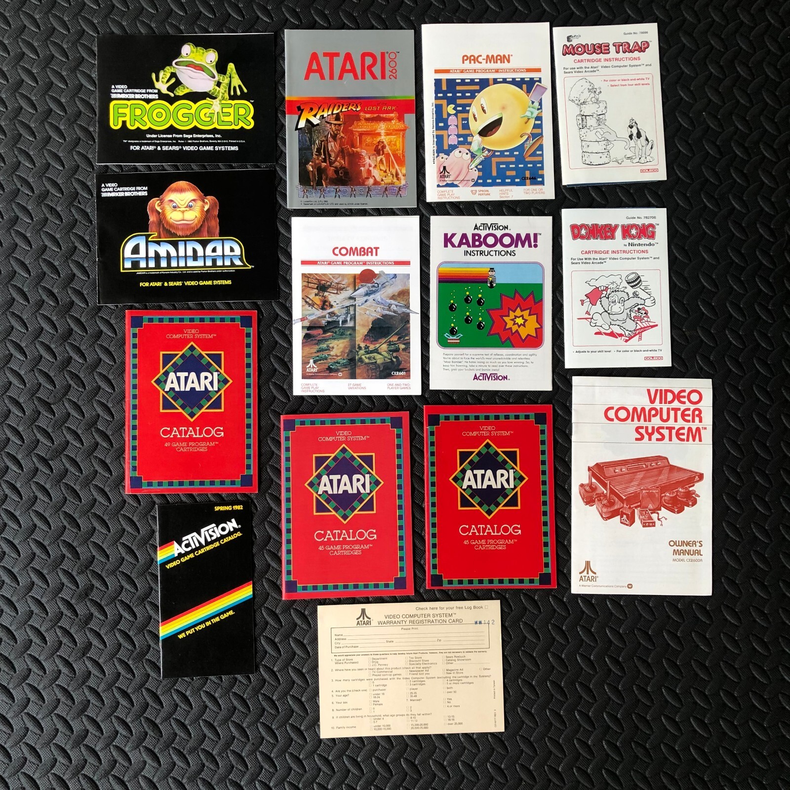Vintage Nintendo & Atari Video Game Instruction Manuals and Catalogs