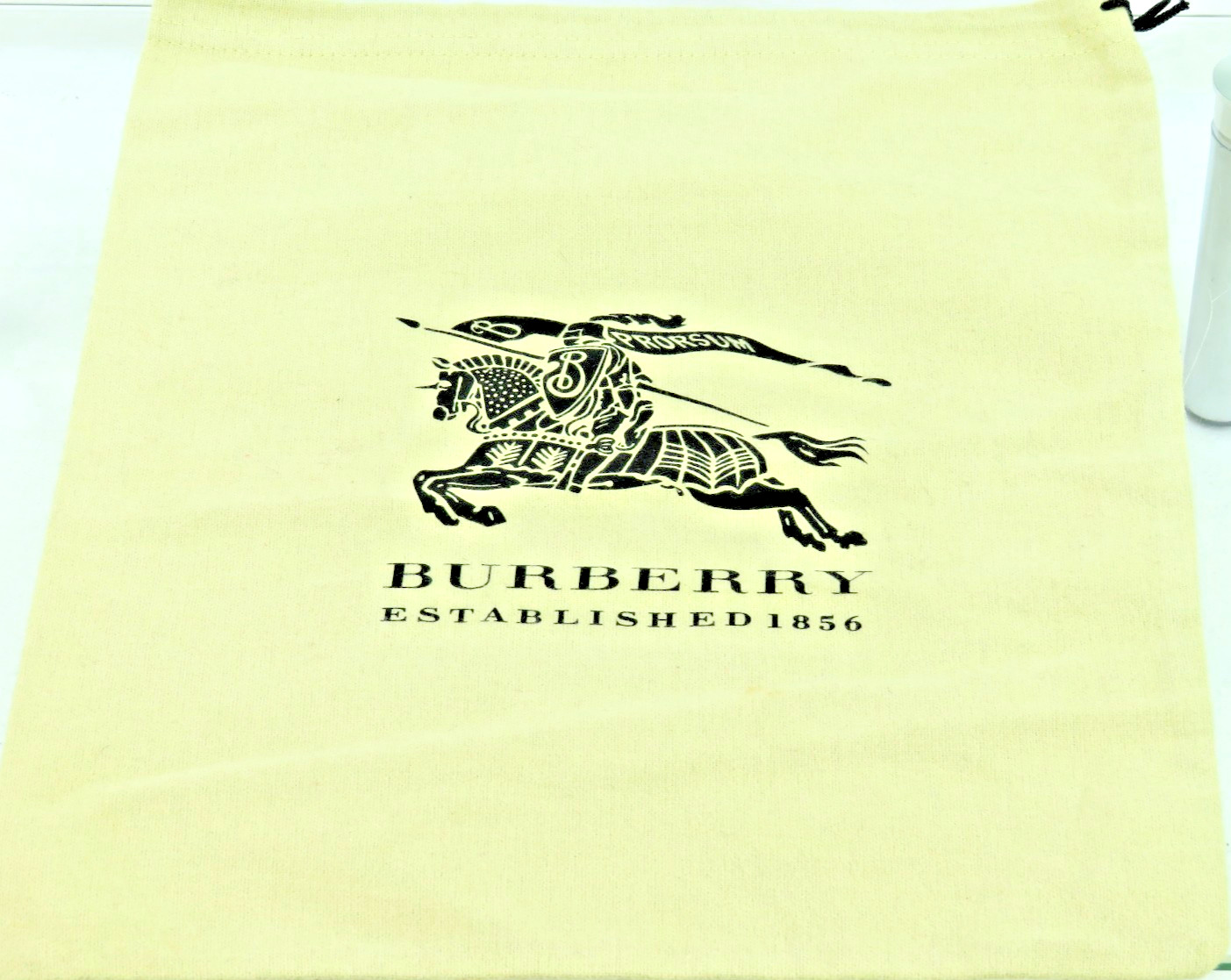 BURBERRY BEIGE KNIGHT DESIGN DUST BAG FOR SHOES AND CLUTCH PURSE 14-1/2" X 10"
