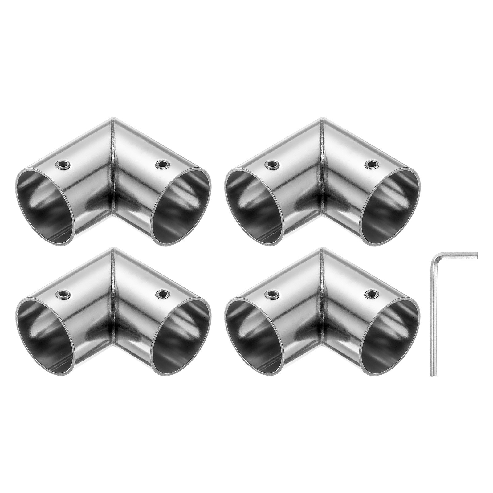 4Pcs 90 Degree Structural Pipe Connectors 1" Fit Pipe Dia  2 Way