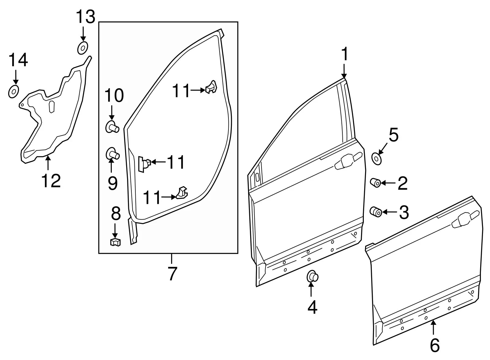 Honda OEM 1997-2023 CR-V Door Clips 91567SR2013 NIP (8 pieces for one price