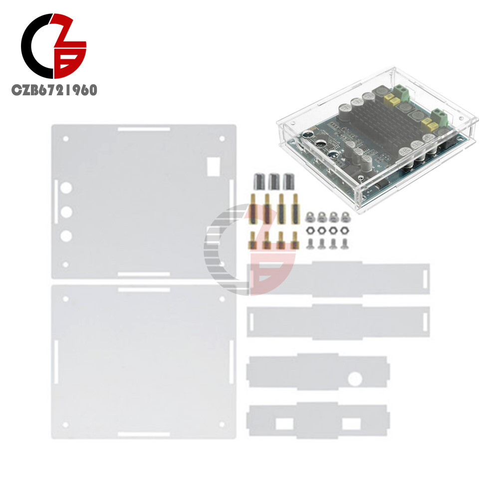 Case For TPA3116D2 120Wx2 Digital Bluetooth 4.0 Audio Receiver Amplifier Acrylic