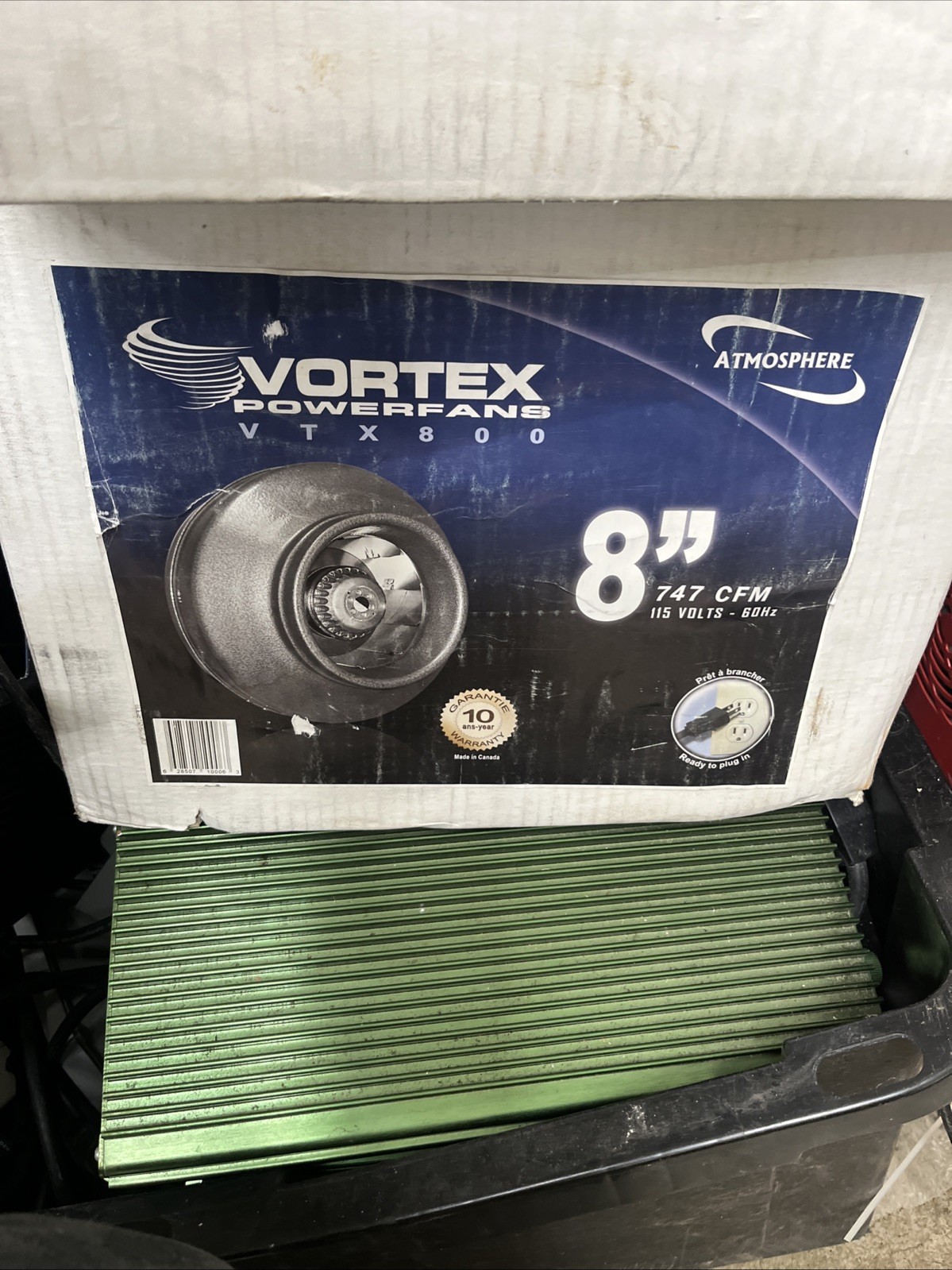 Vortex VTX800 8" Inline Duct Blower Fan, 747 CFM High Performance Atmosphere Fan