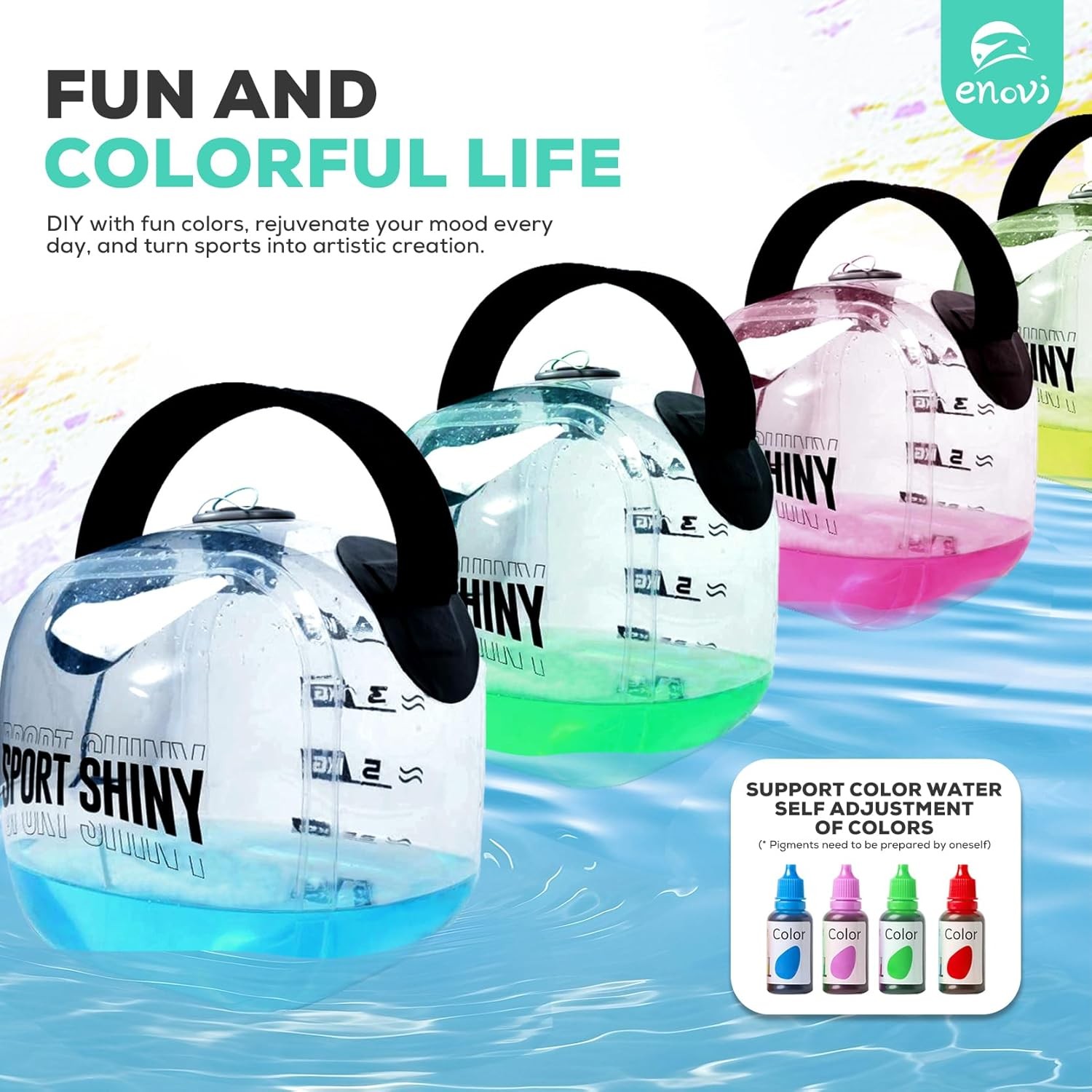 EasyGo Kettlebells Foldable Water-Filled Kettlebell Adjustable Kettlebell