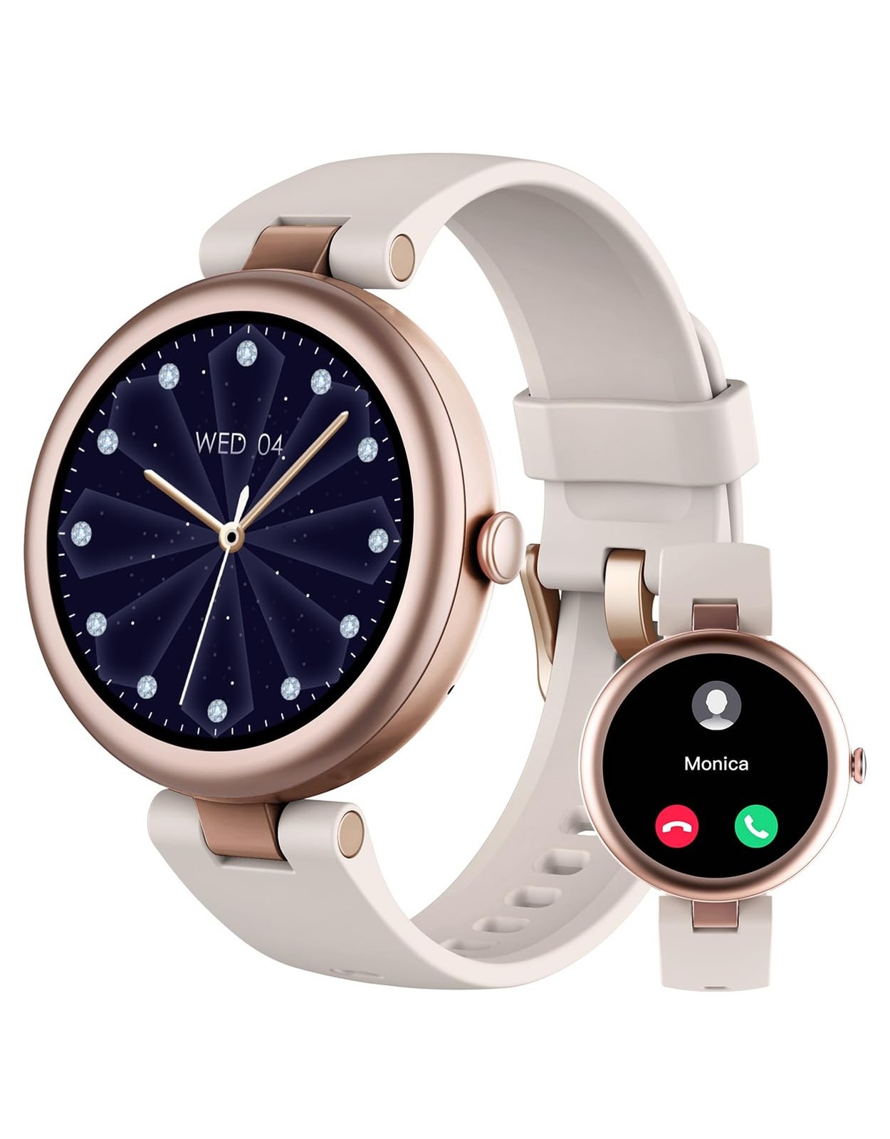 Fitness Tracker, Round Fitness Watches for Women with Bluetooth Call Heart Ra...