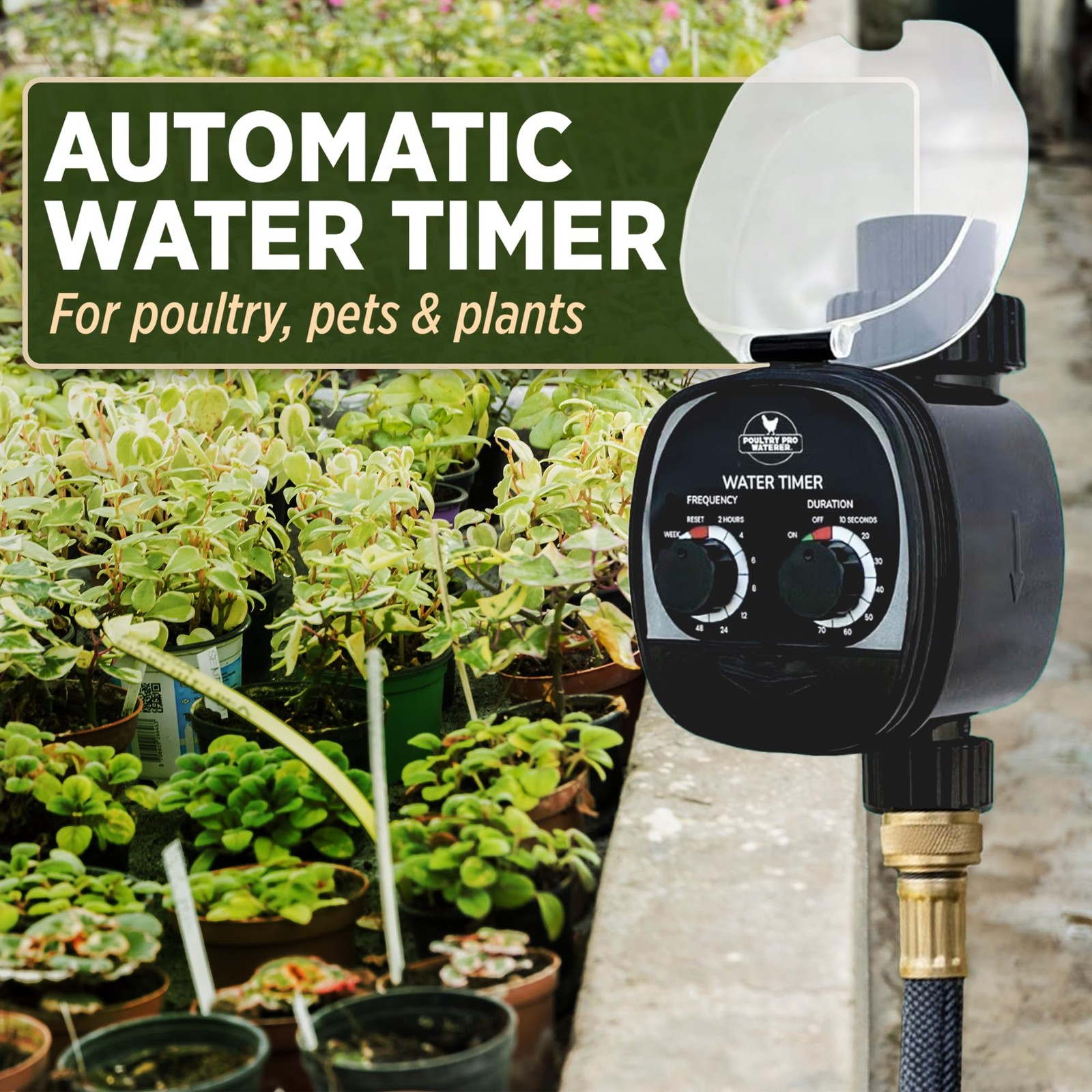 Poultry Pro Water Timer, Customized Electronic Water Timer for Garden Hose wi...