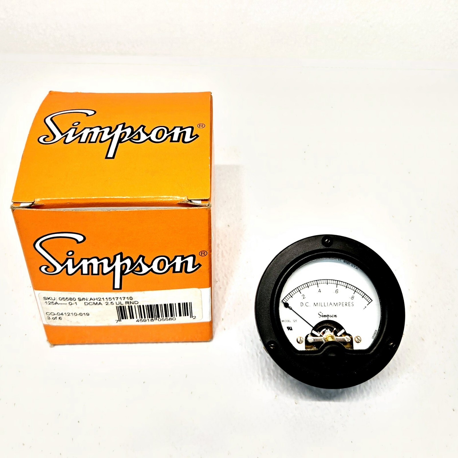 Simpson 05580 Analog Panel Meter