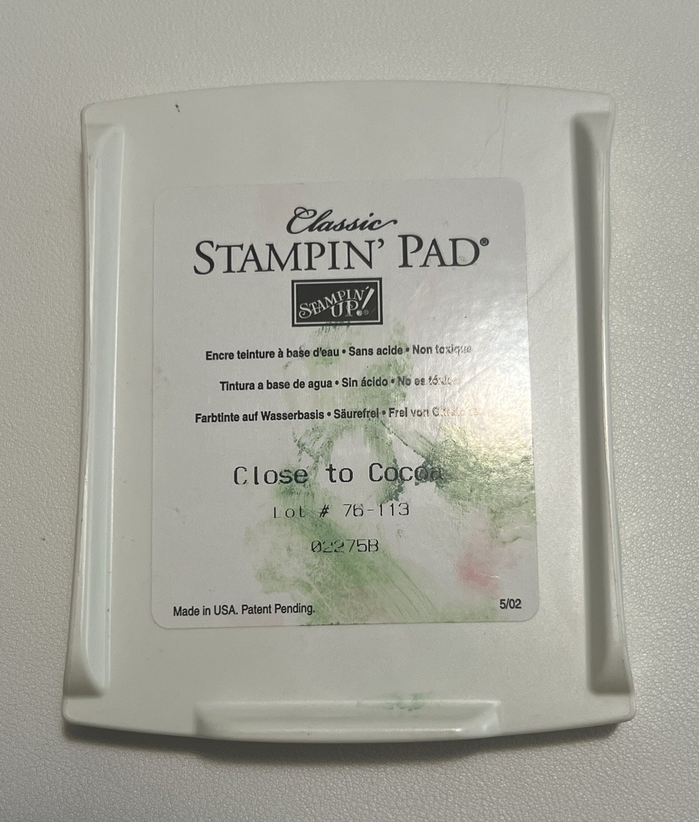 Stampin Up Close To Cocoa Classic Ink Refill & Pad