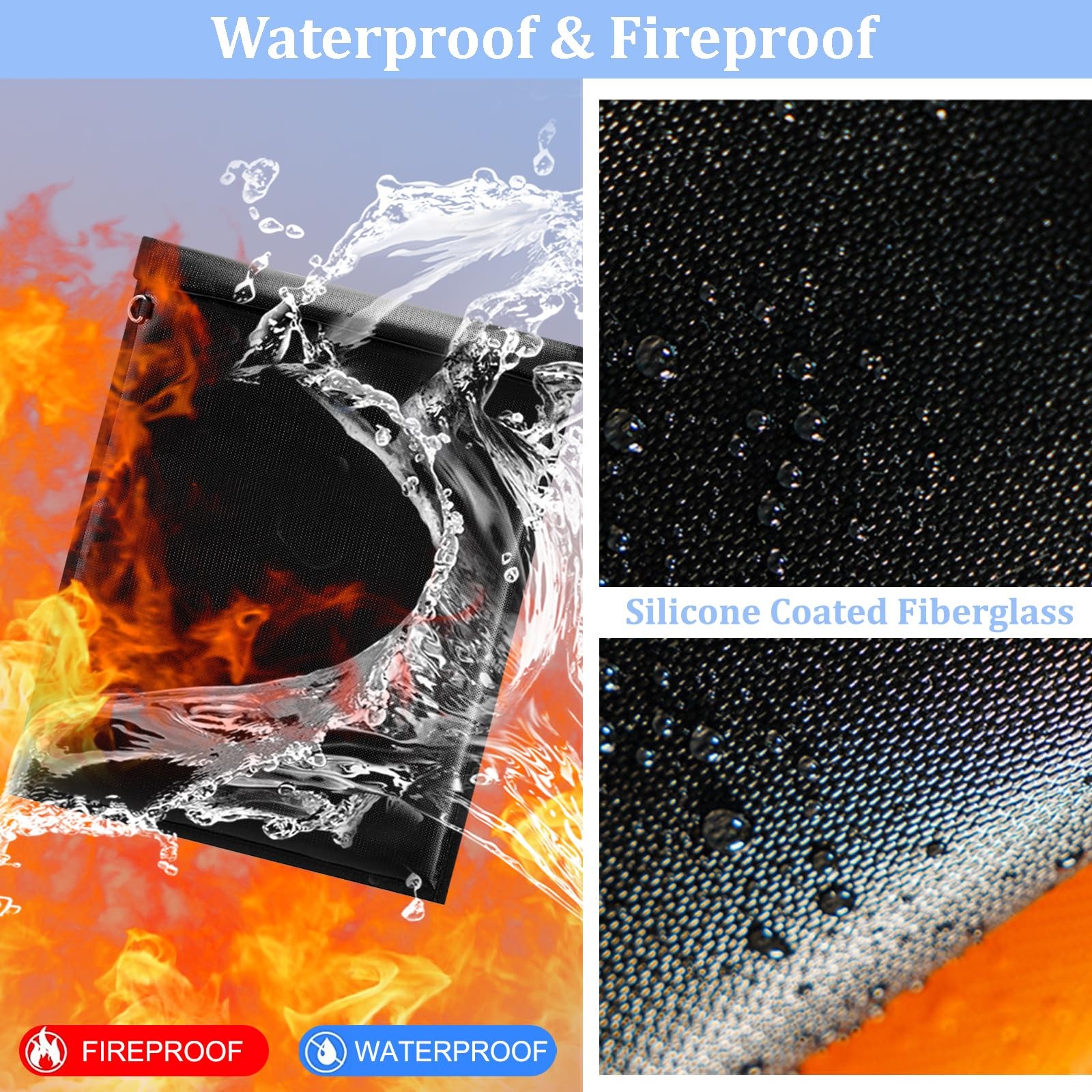 Faraday Bags 4 Pack Fireproof Waterproof for Phones Tablets Laptops