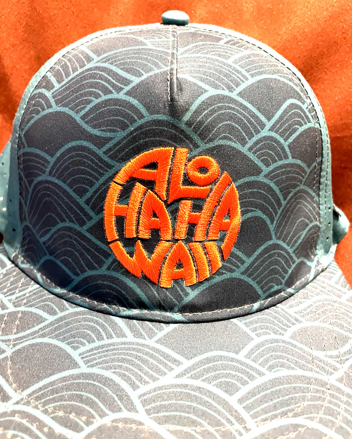 BOCO Zoot Sports Aloha Kona Hawaii Hula Aqua Orange Running Hat Cap Adjustable