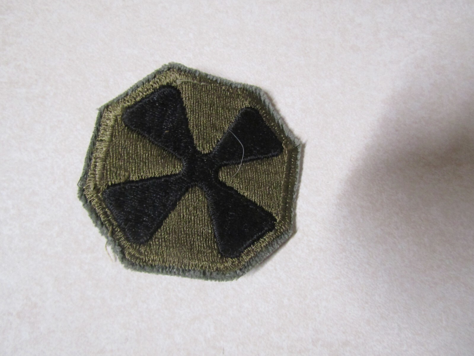 MILITARY PATCH OLD ORIGINAL WW2 ERA US ARMY 8TH ARMY