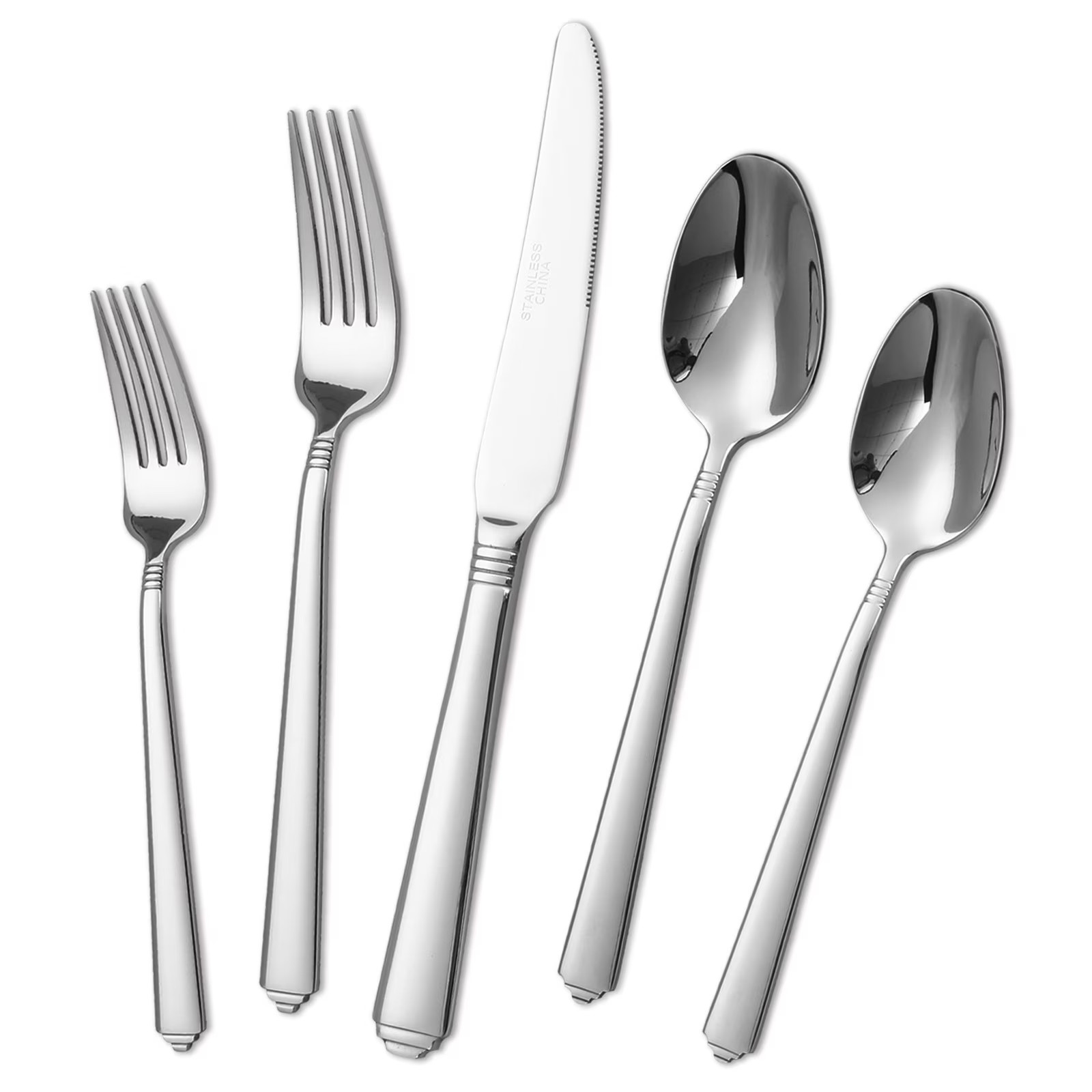 FLUGH 20pc Stainless Steel Flatware Set Silverware Service for 4